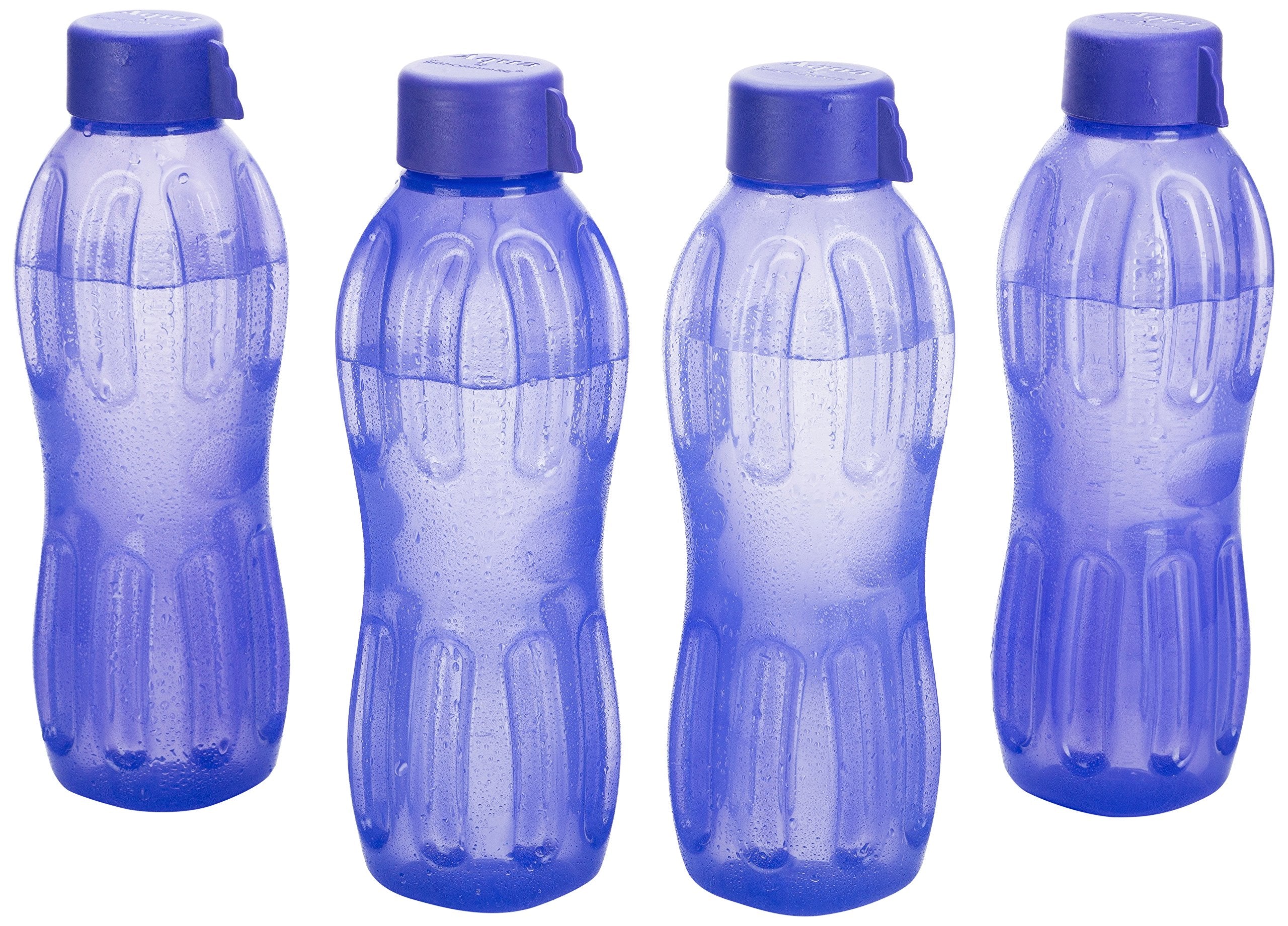 Signora Ware Plastic Aqua Fresh Water Bottle, 500Ml, Set Of 4, Deep Violet