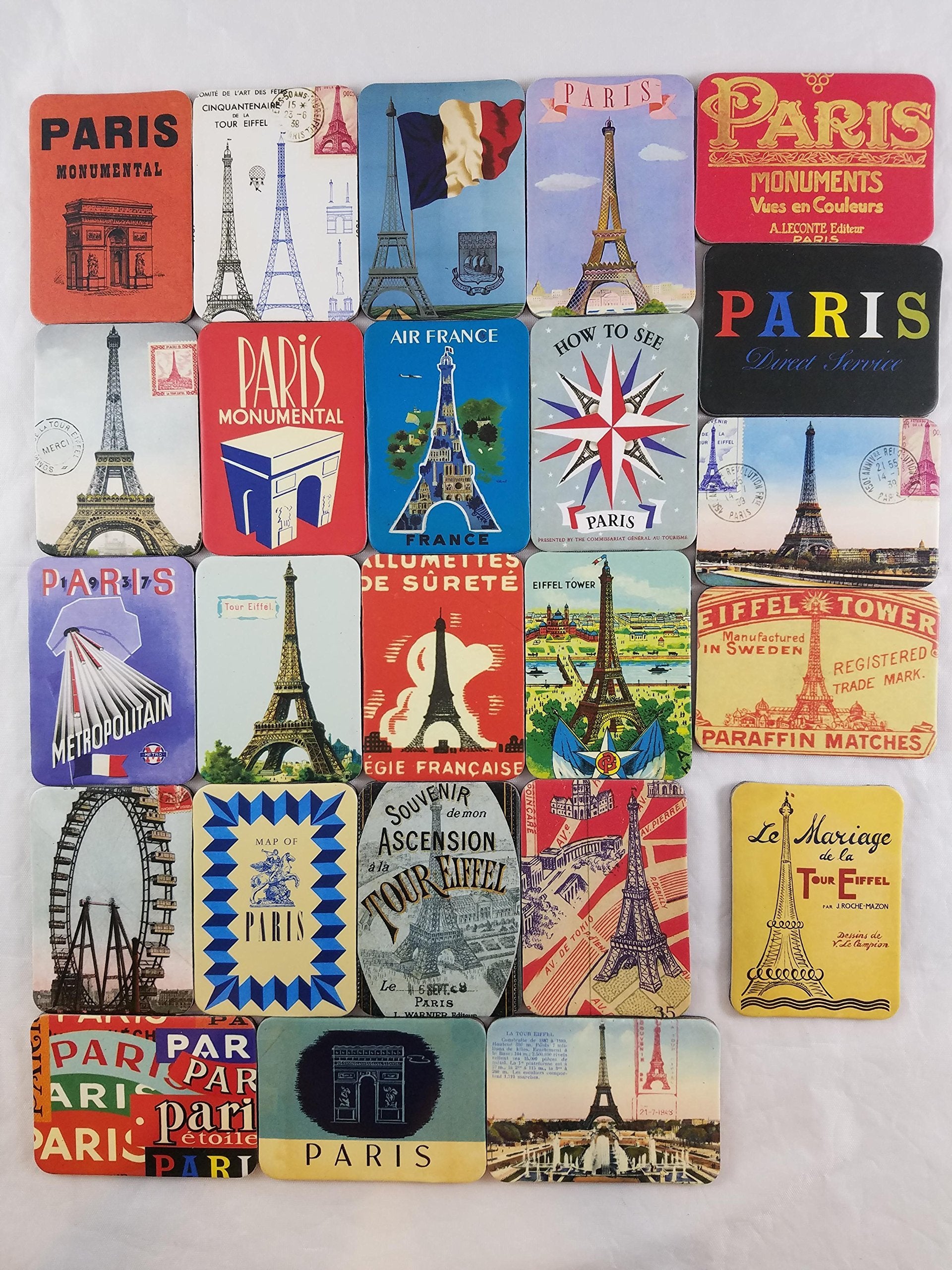 Refrigerator Magnets Set Of 24 Paris Eiffel Tower Souvenirs Magnetic Fridge Magnet Home Decoration Accessories Arts Paste Crafts