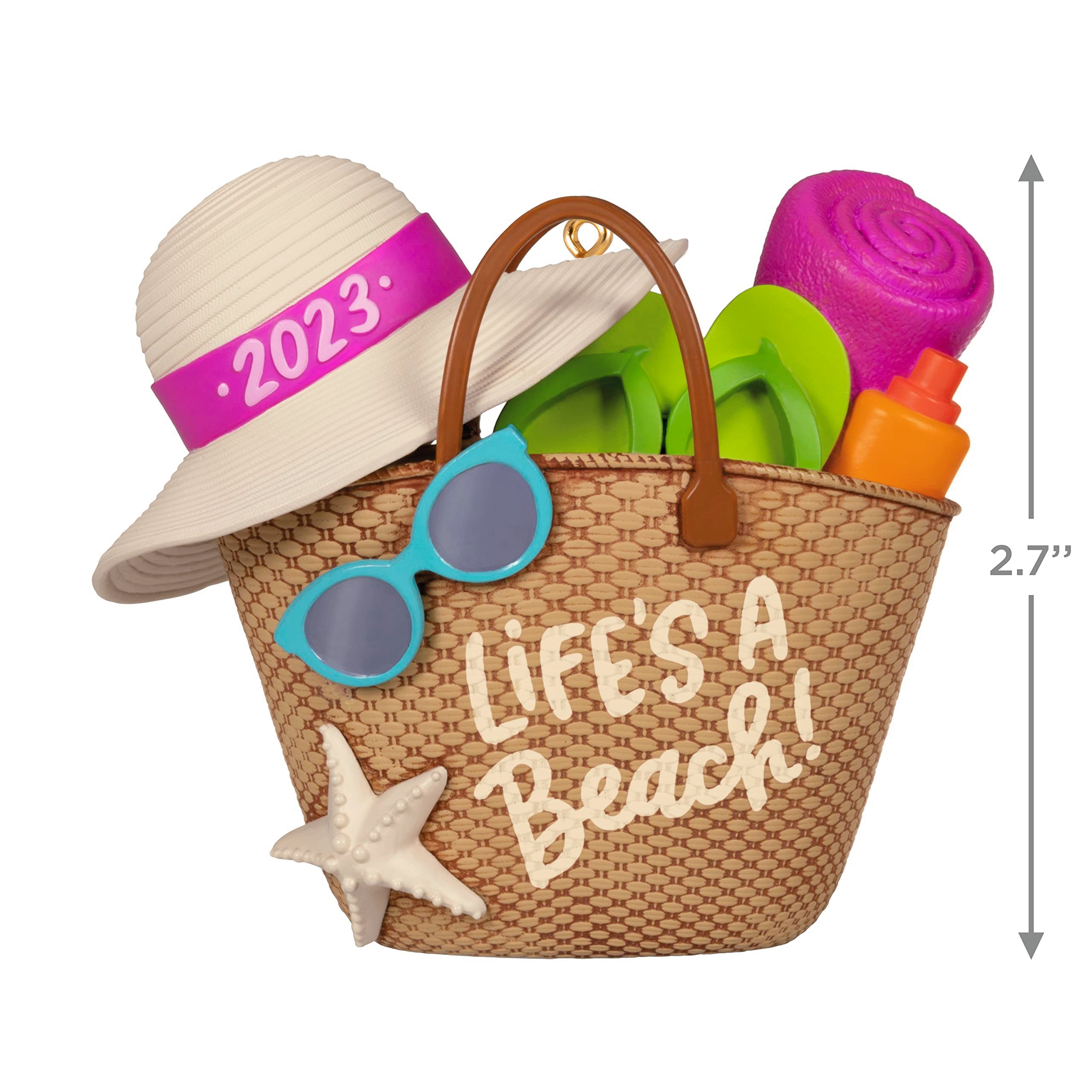 Hallmark Keepsake Christmas Ornament 2023, Life s a Beach! Vacation Ornament, Beach Gifts
