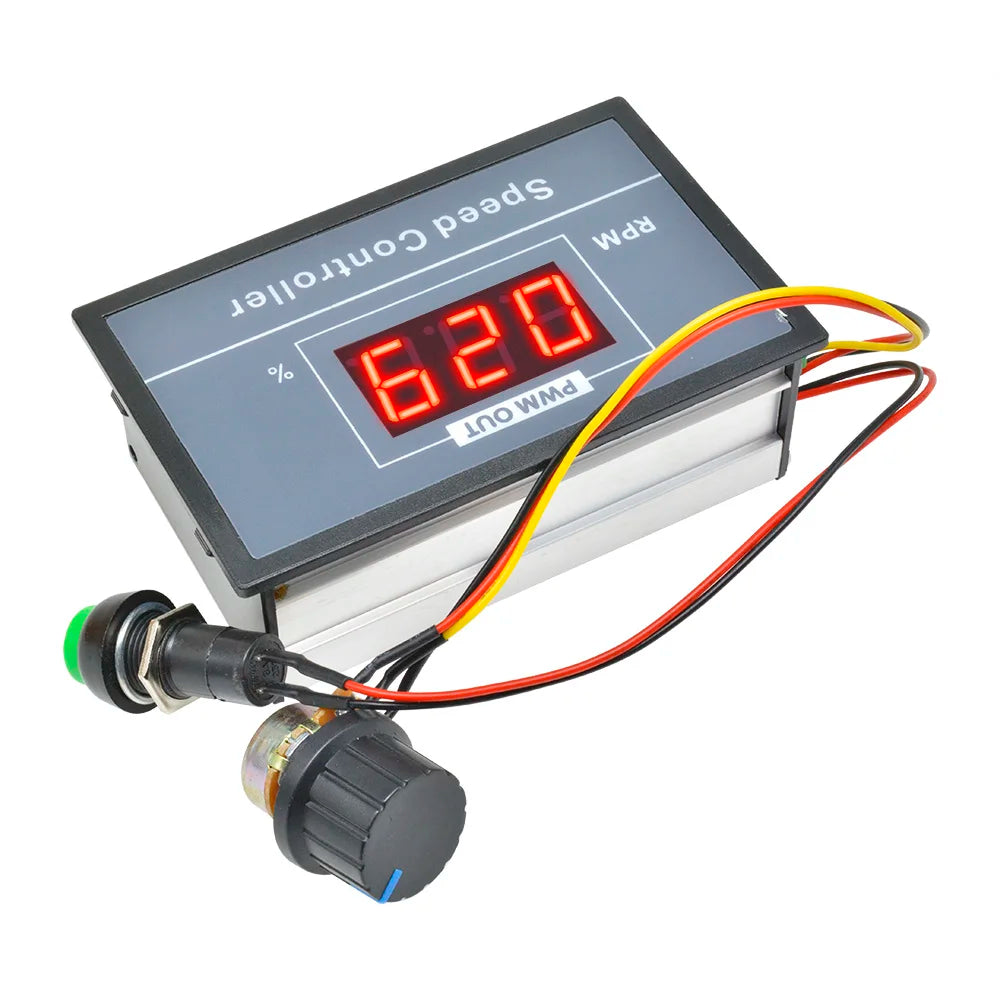 DC 6-60V 12V 24V 36V 48V 30A PWM DC Motor Speed Controller Regulator Motor Speed Controller with Start Stop Switch