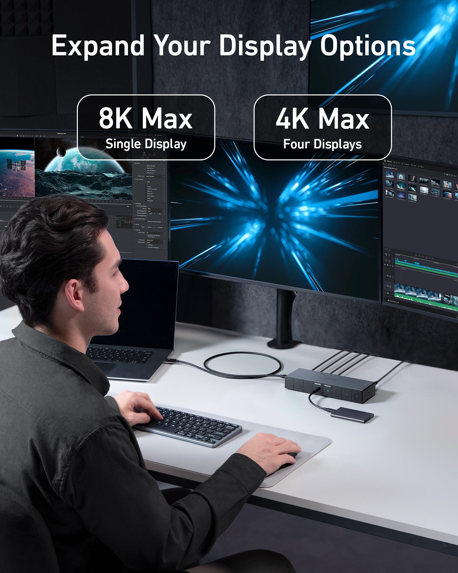 Anker <b>778</b> Thunderbolt Docking Station (12-in-1, Thunderbolt 4)