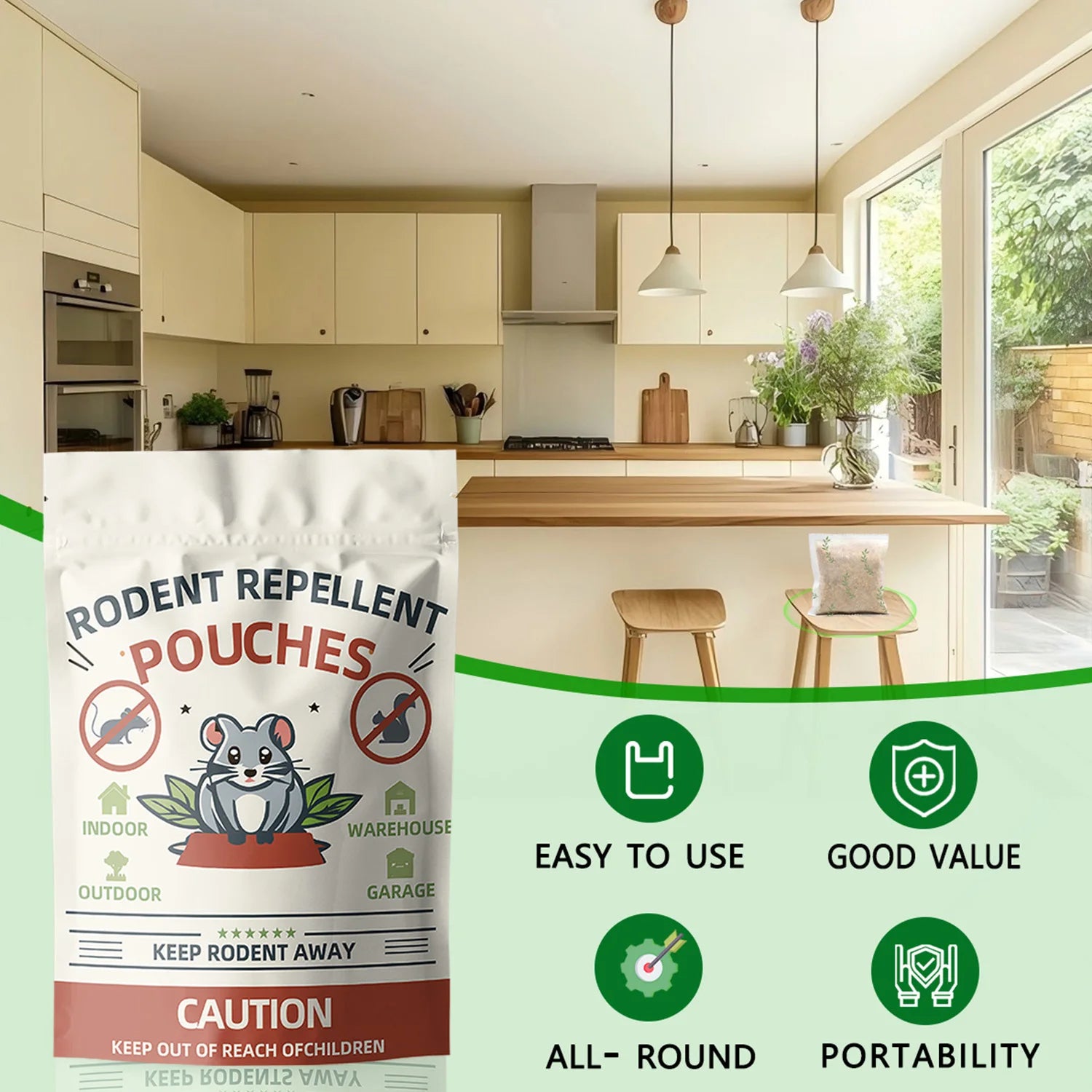 10P-Rodent Repellent, Mice Repellent, Peppermint Rat Repellent, Keep Rodents Out of House/Cars/Rvs/Garages, Natural Mouse Repellents, Indoor & Outdoor 3 Months Protection