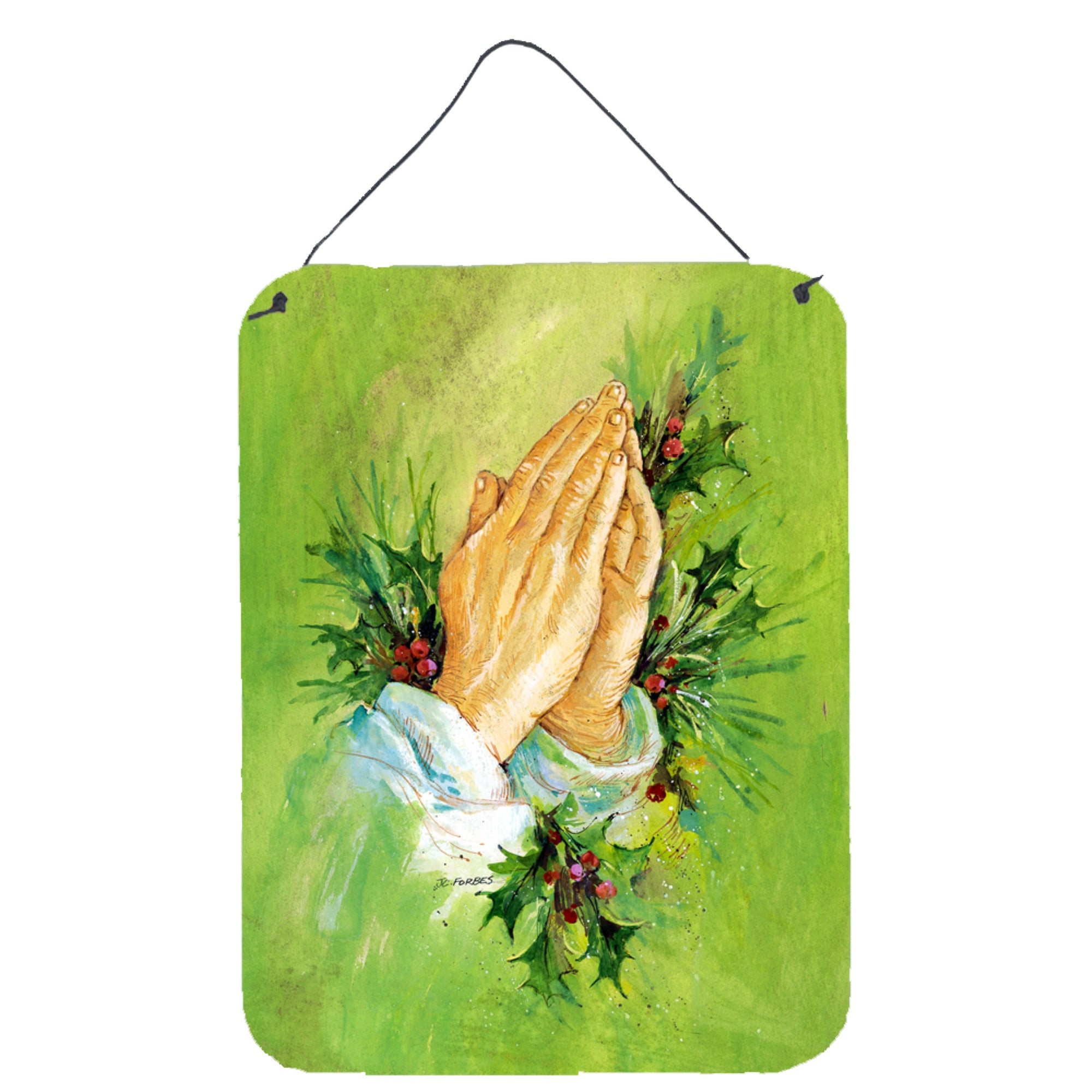 'Caroline'S Treasures Praying Holly Leaves Wall Or Door Hanging Prints Aah5985Ds1216, 16Hx12W, Multicolor''