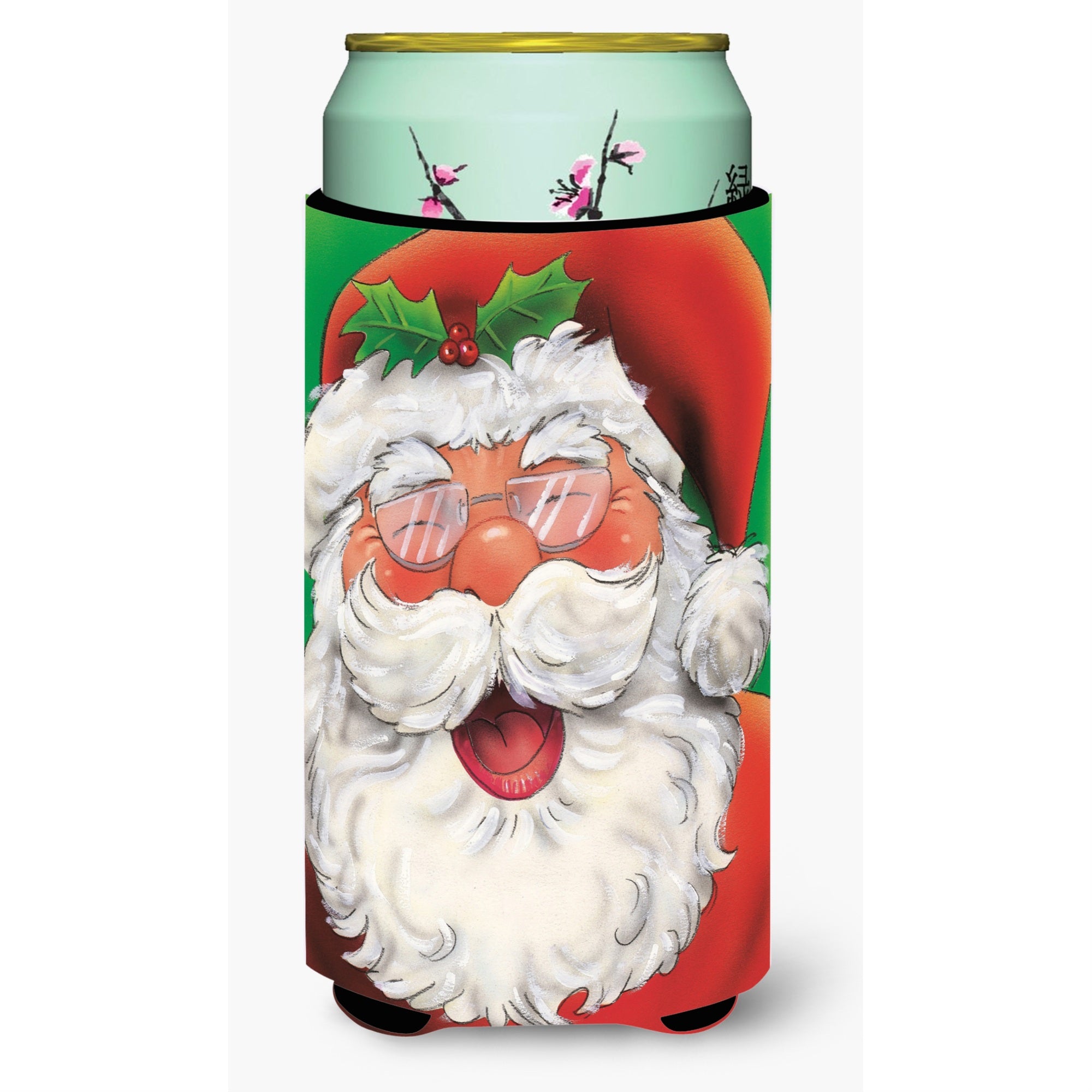 'Caroline'S Treasures Jolly Santa Claus Tall Boy Koozie Hugger, Multicolor''