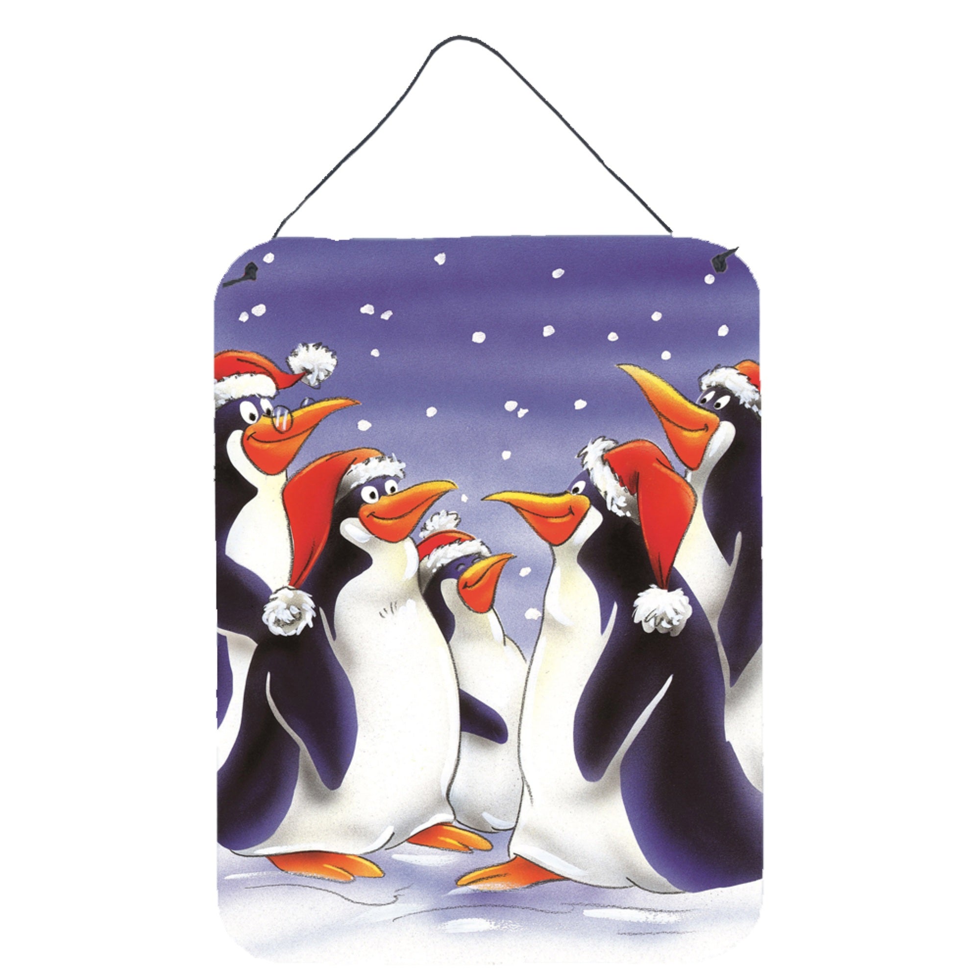 'Caroline'S Treasures Holiday Penguins Wall Or Door Hanging Prints Aah7264Ds1216, 16Hx12W, Multicolor''
