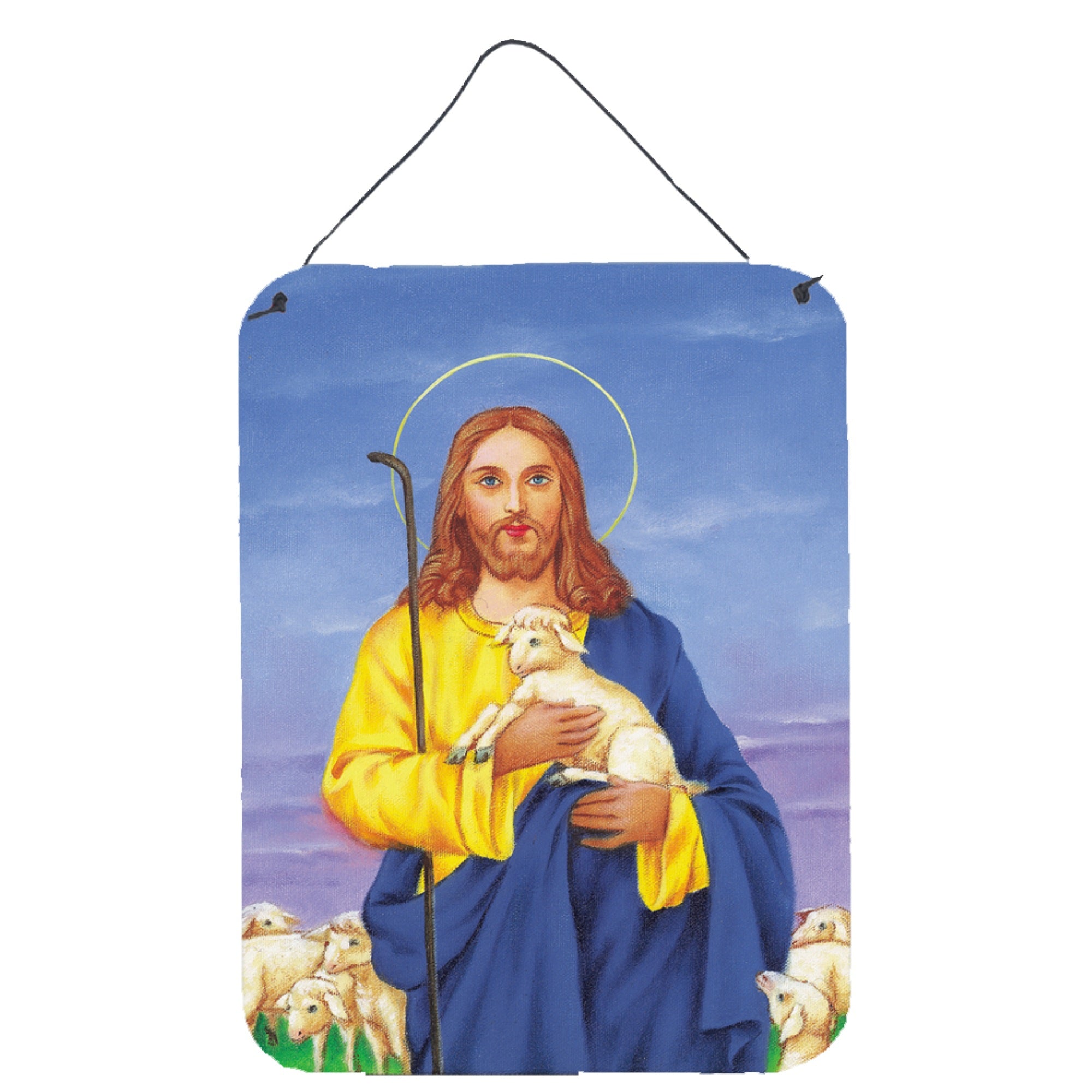 'Caroline'S Treasures Jesus The Good Shepherd Holding A Lamb Wall Or Door Hanging Prints Aah8215Ds1216, 16Hx12W, Multicolor''