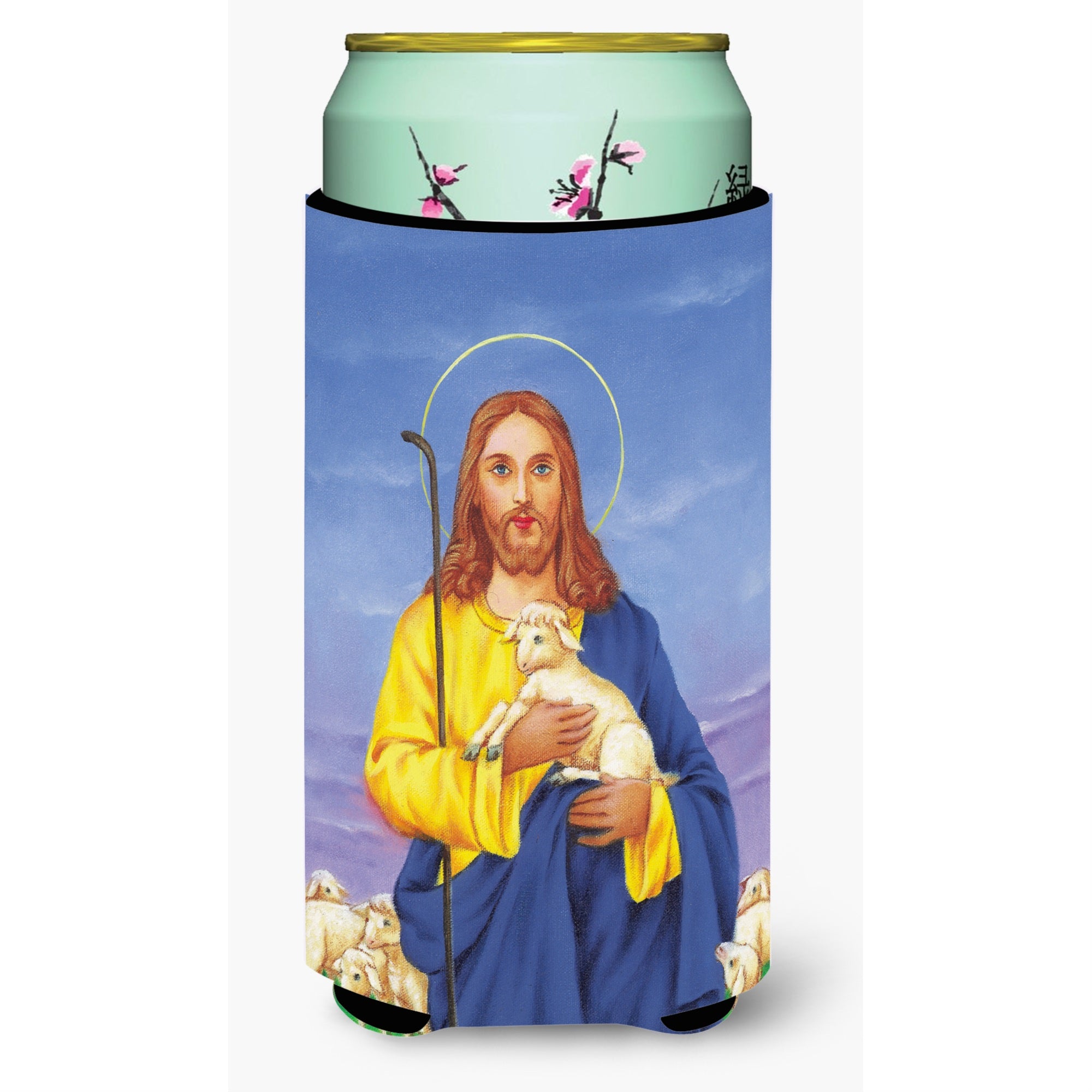 'Caroline'S Treasures Jesus The Good Shepherd Holding A Lamb Tall Boy Koozie Hugger, Multicolor''