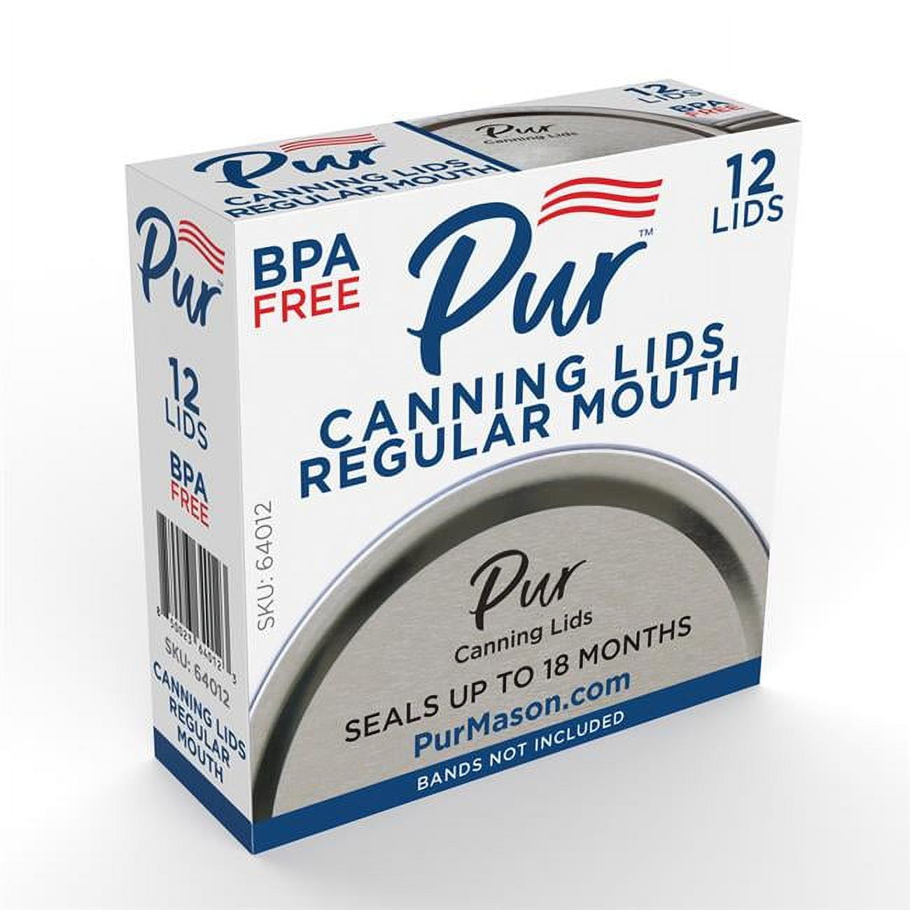 Pur 6034877 Regular Mouth Canning Lid - Case of 12 - Pack of 36