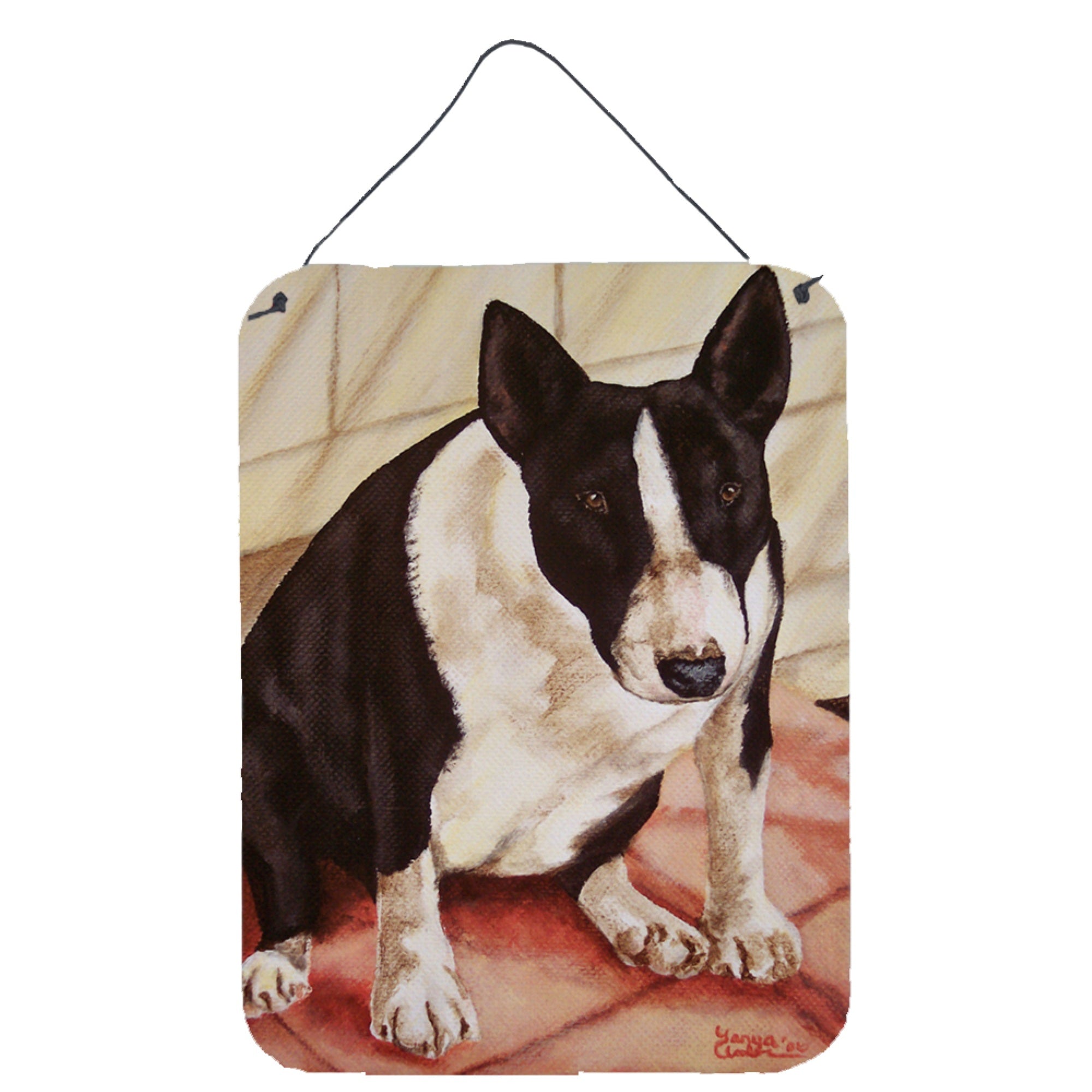 'Caroline'S Treasures Bull Terrier English Bully Wall Or Door Hanging Prints Amb1034Ds1216, 16Hx12W, Multicolor''