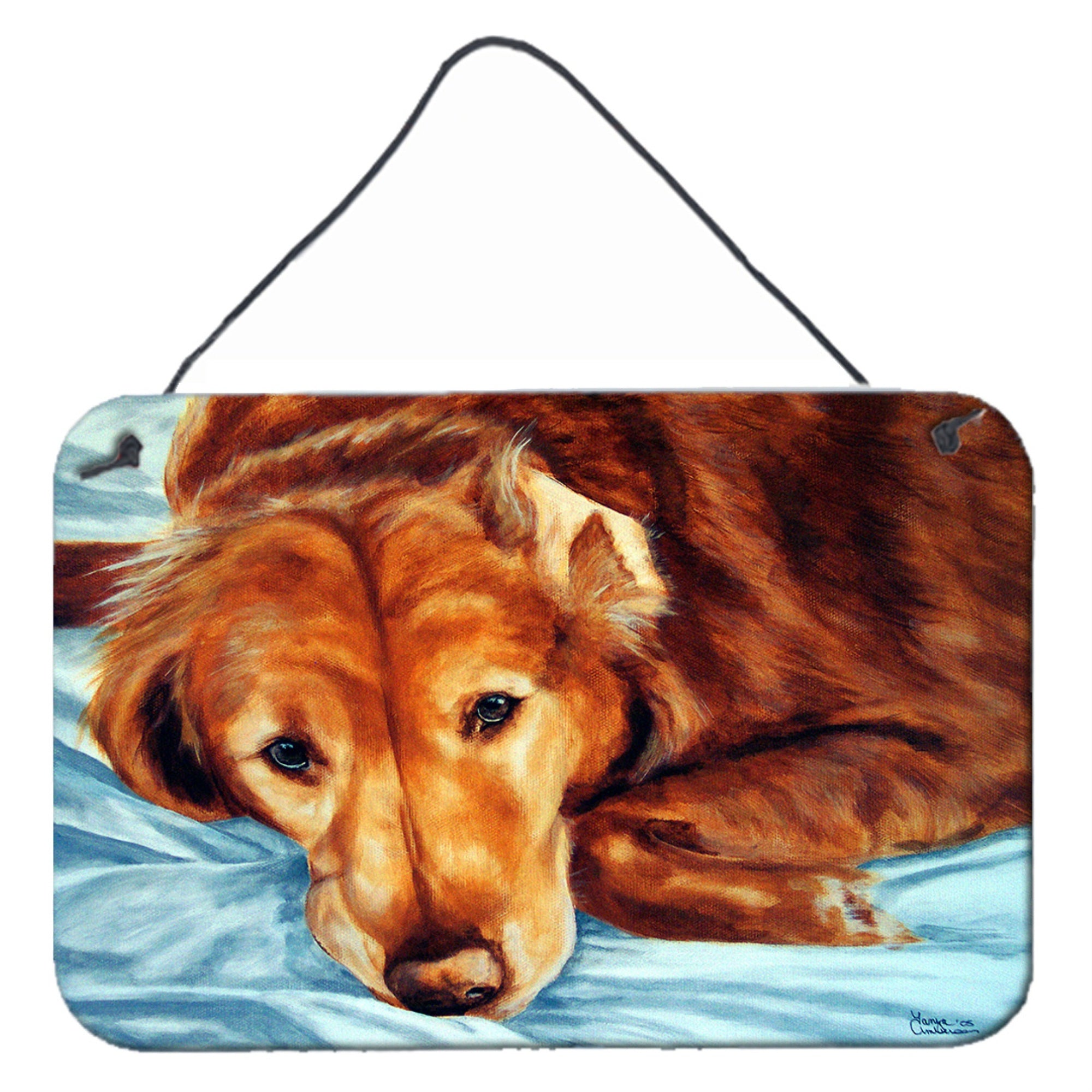 'Caroline'S Treasures Golden Retriever By Tanya And Craig Amberson Wall Or Door Hanging Prints Amb1040Ds812, 8''''H X 12''''W,