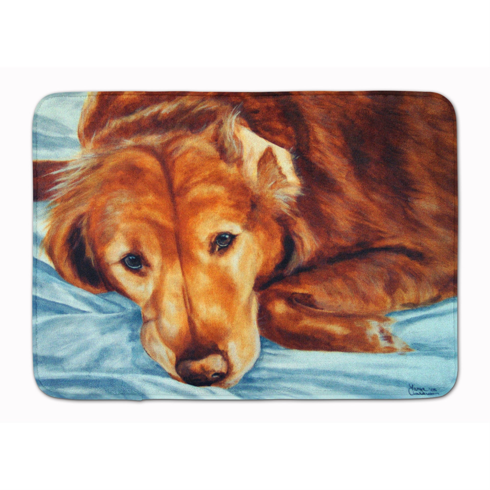 'Caroline'S Treasures Golden Retriever By Tanya And Craig Floor Mat, 19'''' X 27'''', Multicolor''