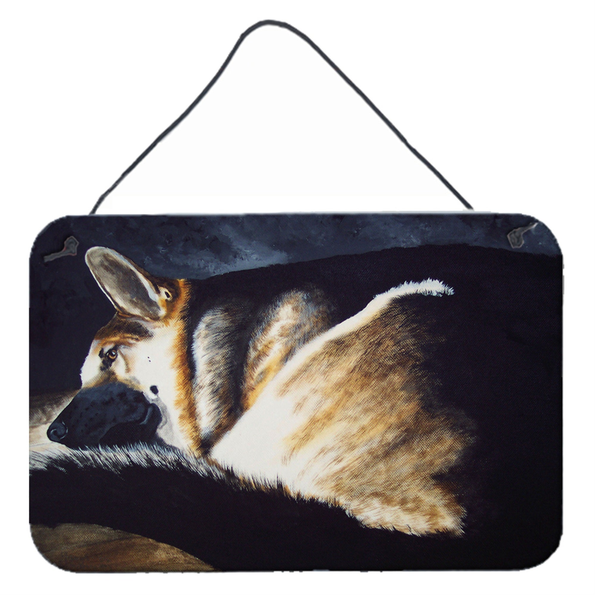 'Caroline'S Treasures Day Dreamer German Shepherd Wall Or Door Hanging Prints Amb1042Ds812, 8''''H X 12''''W, Multicolor''