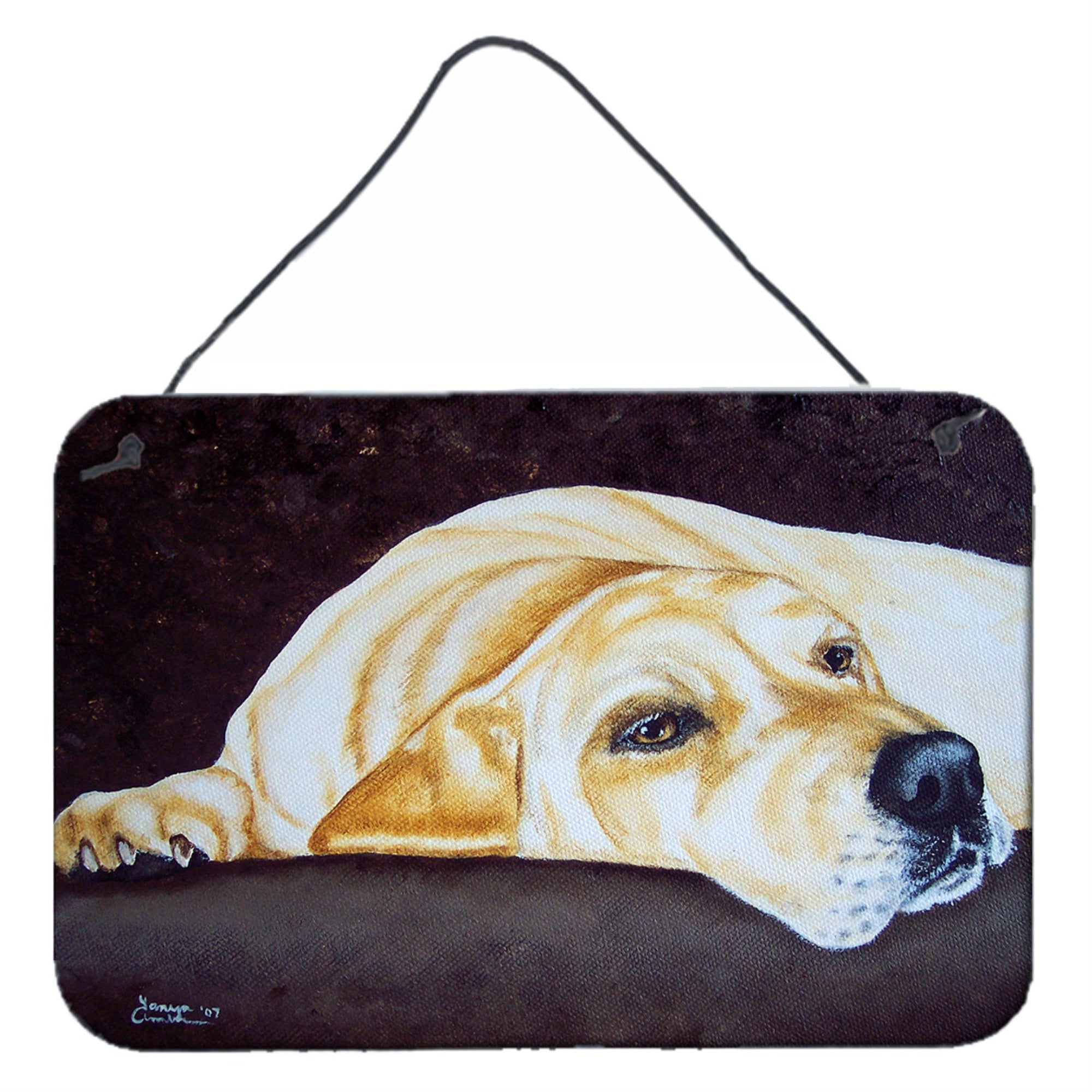'Caroline'S Treasures Naptime Yellow Labrador Wall Or Door Hanging Prints Amb1072Ds812, 8''''H X 12''''W, Multicolor''