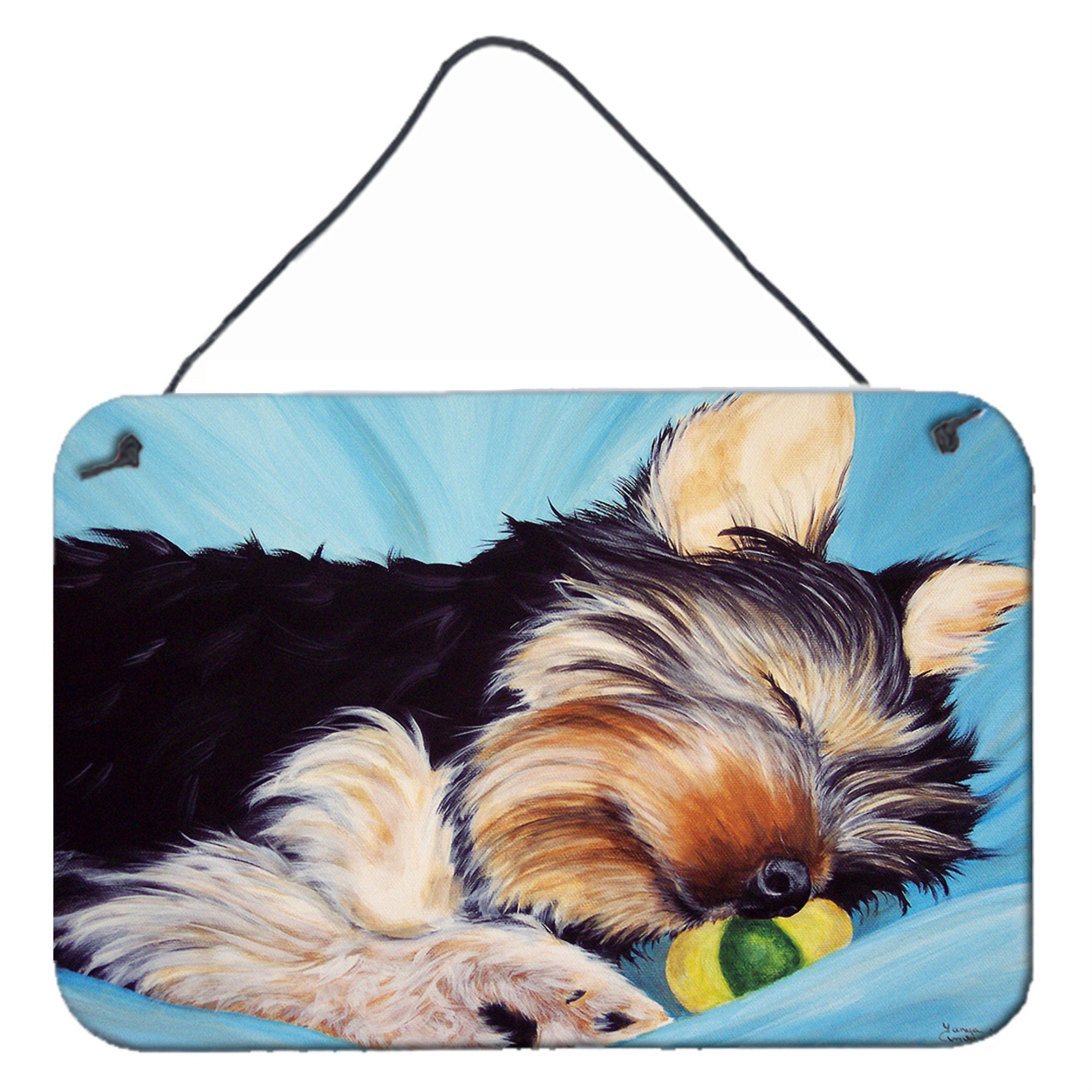 'Caroline'S Treasures Naptime Yorkie Yorkshire Terrier Wall Or Door Hanging Prints Amb1075Ds812, 8''''H X 12''''W, Multicolor''
