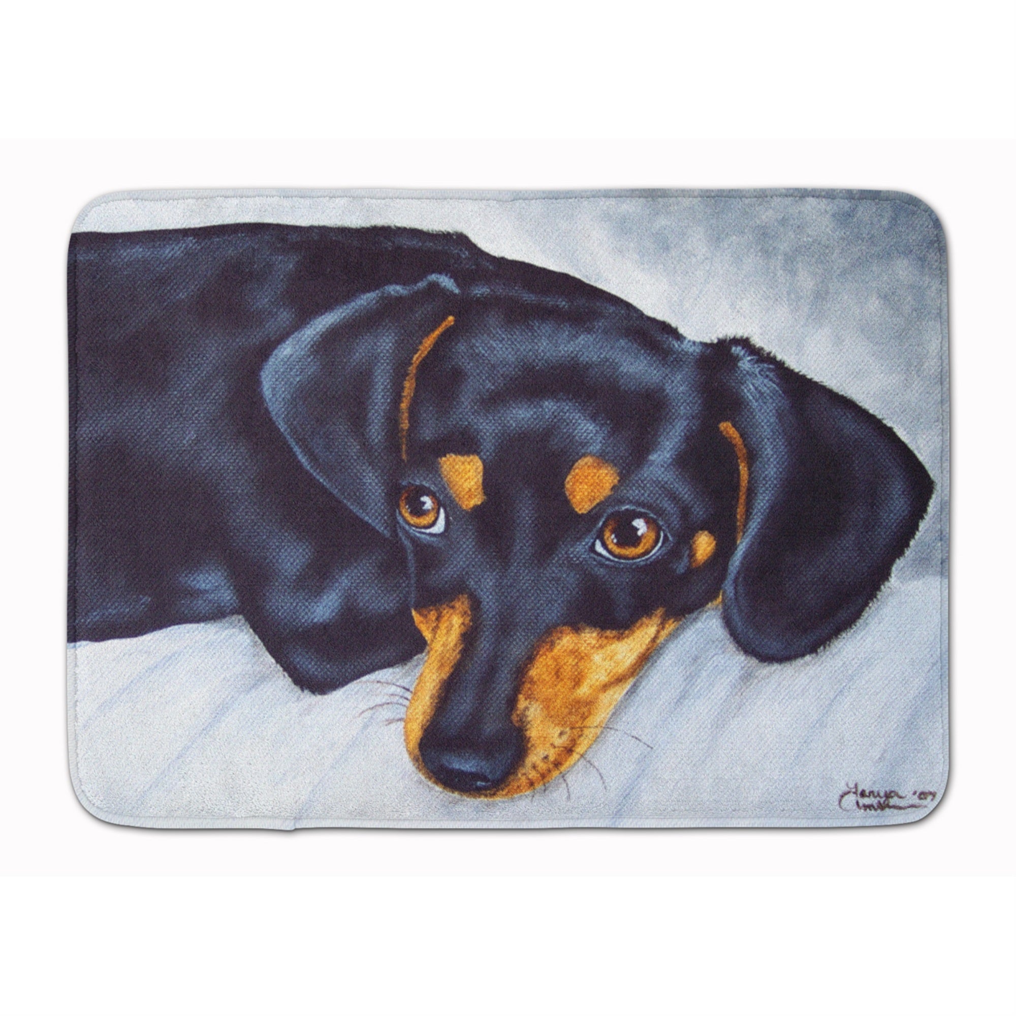 'Caroline'S Treasures Black And Tan Doxie Dachshund Floor Mat, 19'''' X 27'''', Multicolor''