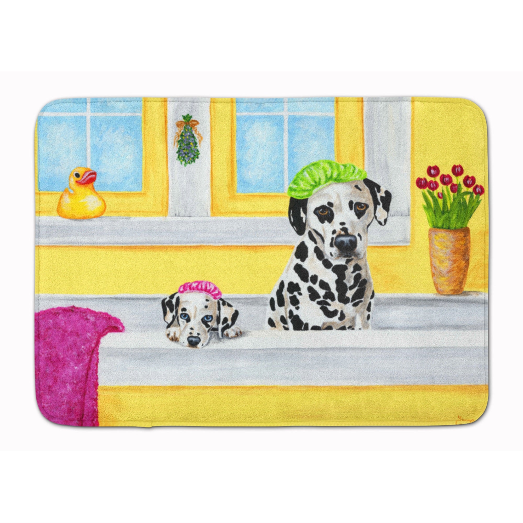 'Caroline'S Treasures Bath Day Dalmatian Floor Mat, 19'''' X 27'''', Multicolor''
