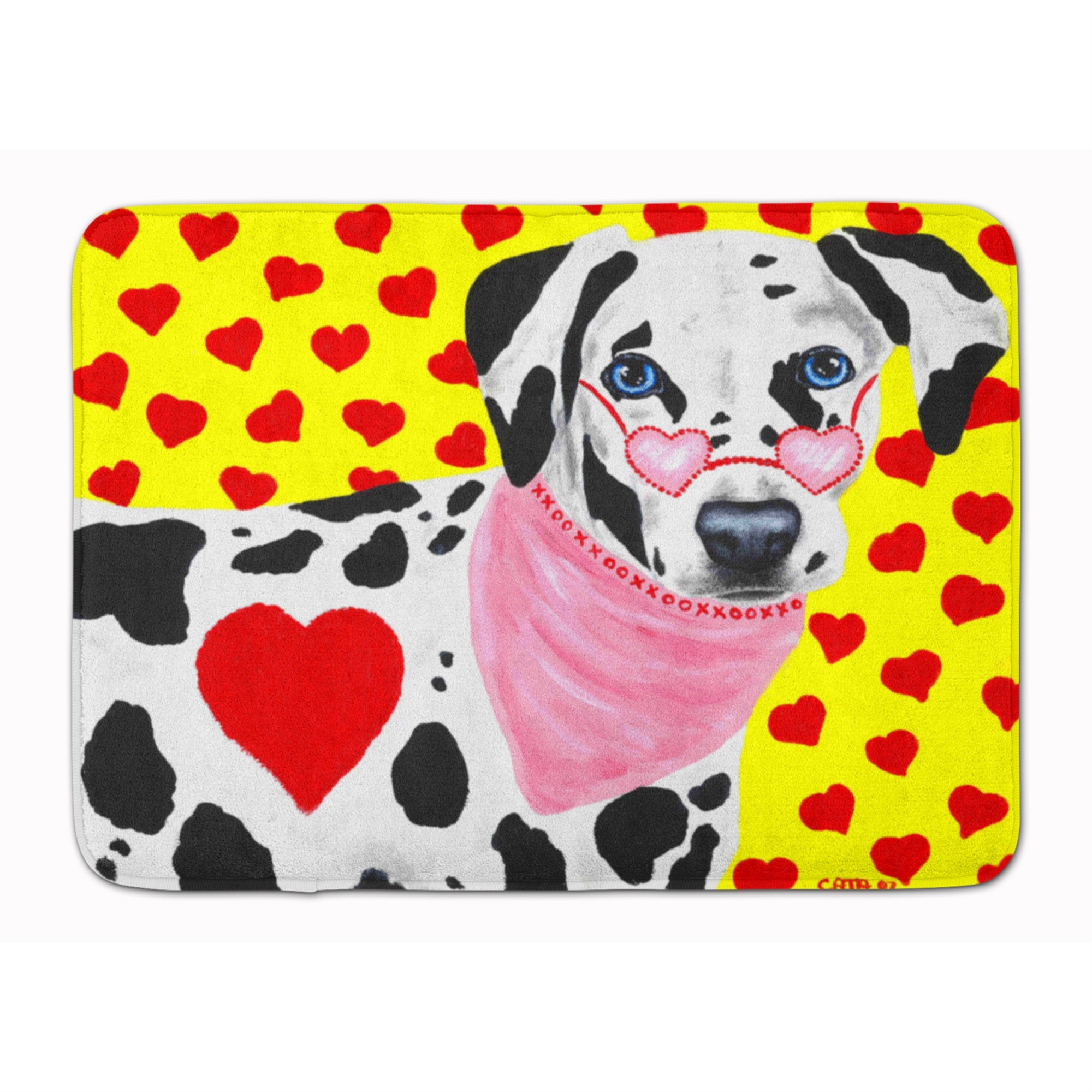 'Caroline'S Treasures Hearts And Dalmatian Floor Mat, 19'''' X 27'''', Multicolor''