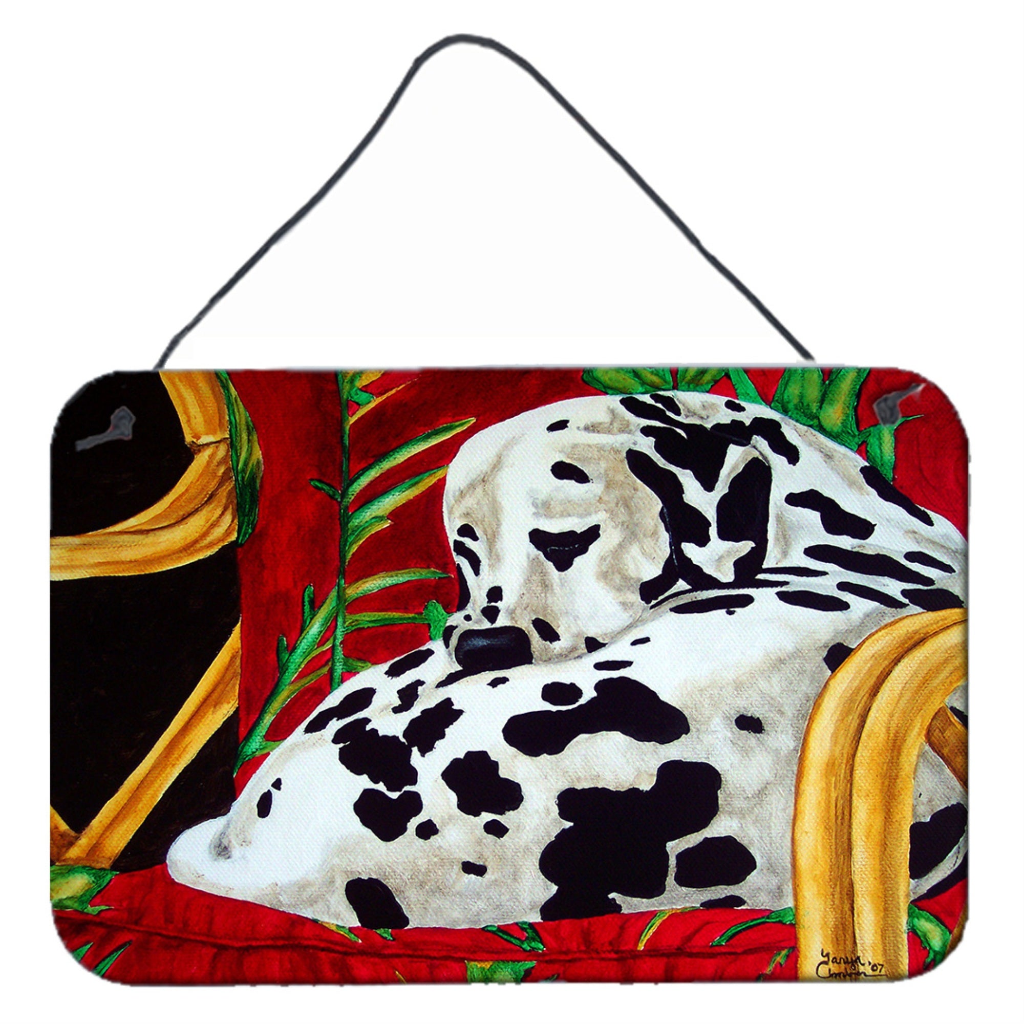 'Caroline'S Treasures Sunday Nap Dalmatian Wall Or Door Hanging Prints Amb1118Ds812, 8''''H X 12''''W, Multicolor''