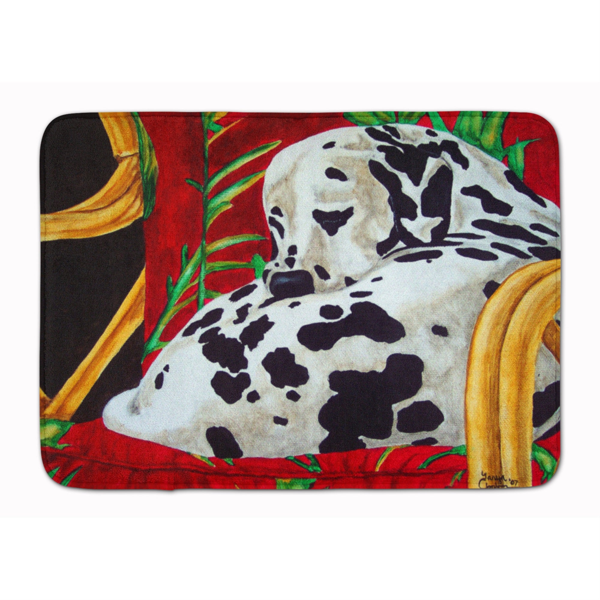 'Caroline'S Treasures Sunday Nap Dalmatian Floor Mat, 19'''' X 27'''', Multicolor''