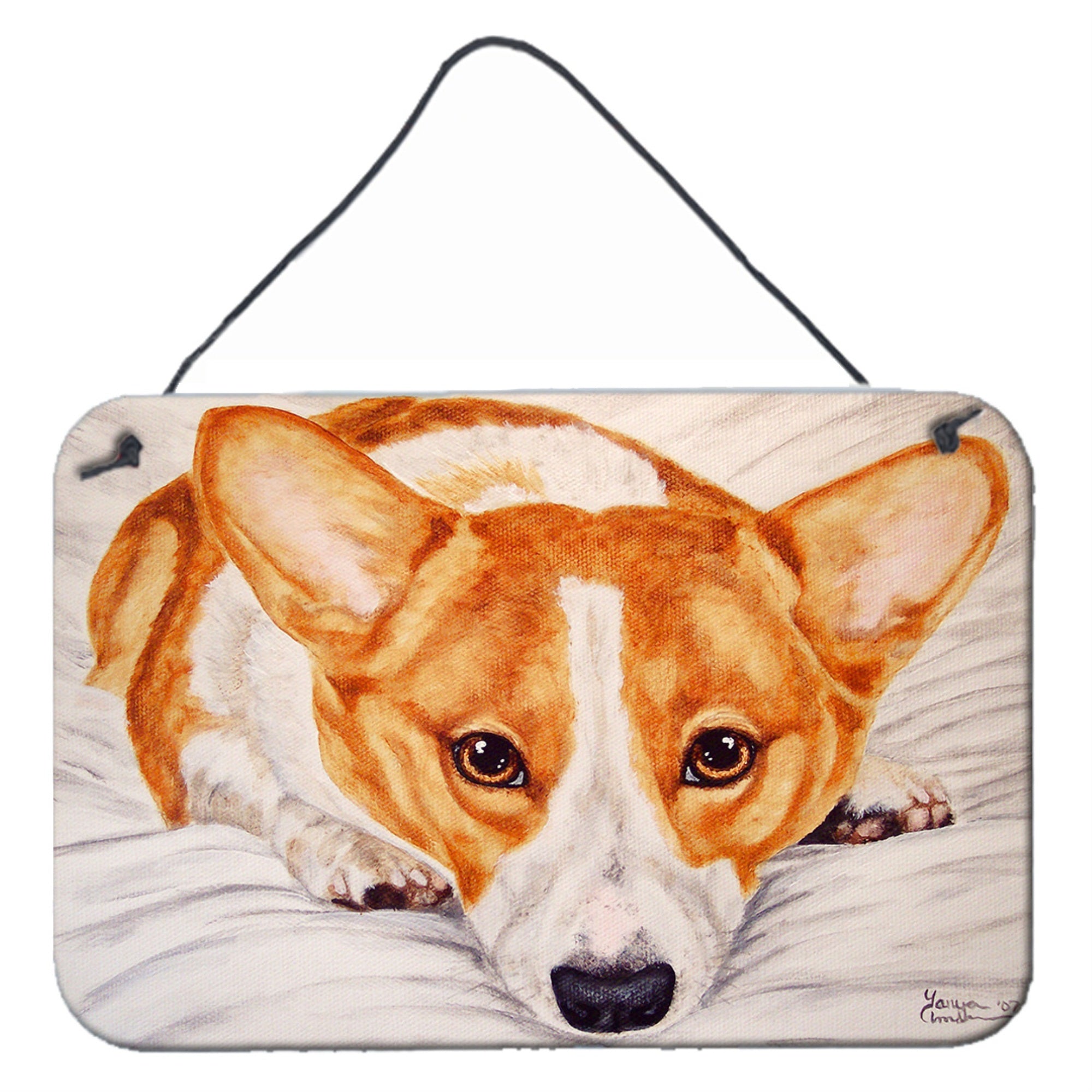 'Caroline'S Treasures Fiona Corgi Wall Or Door Hanging Prints Amb1133Ds812, 8''''H X 12''''W, Multicolor''