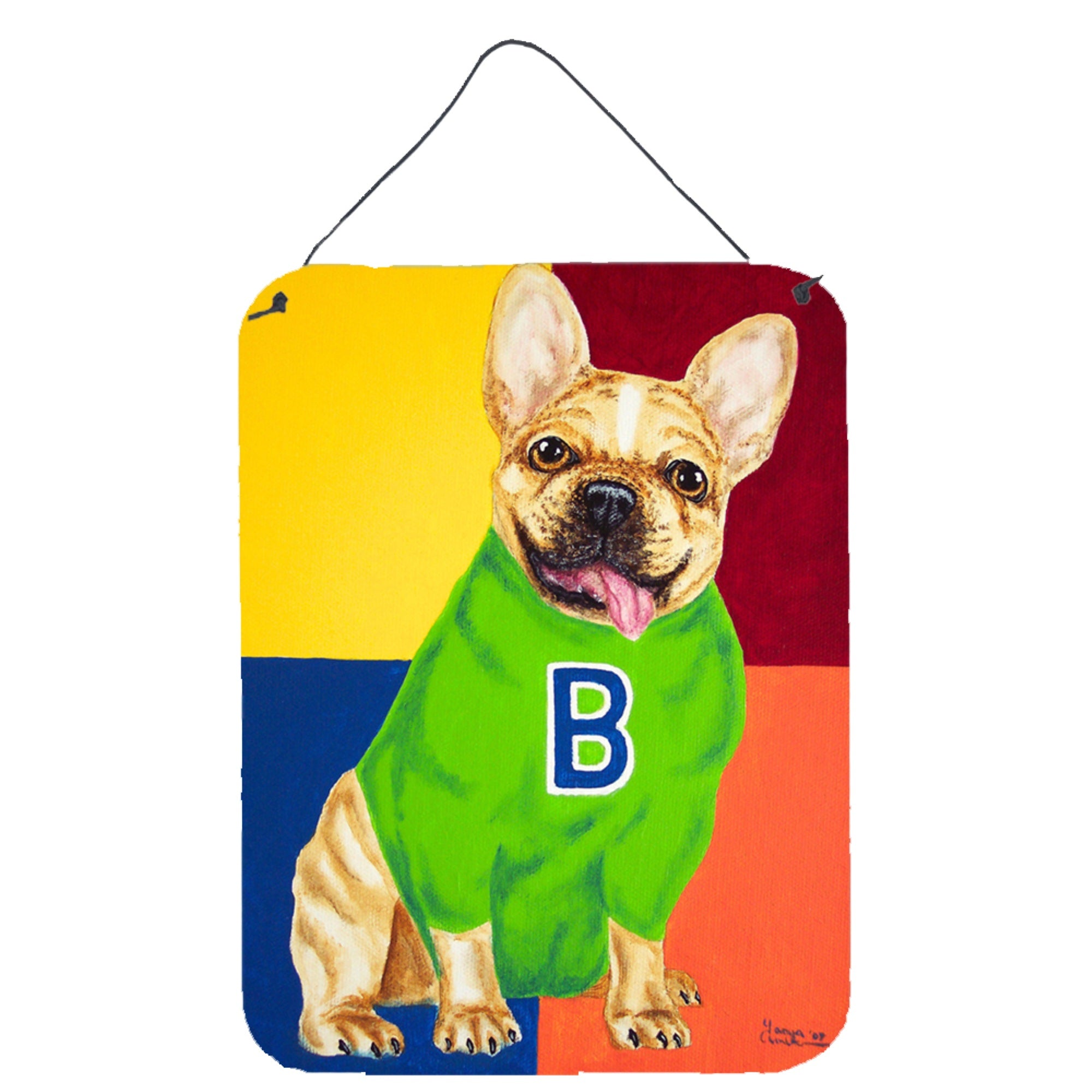 'Caroline'S Treasures French Bulldog Go Team Wall Or Door Hanging Prints Amb1138Ds1216, 16Hx12W, Multicolor''