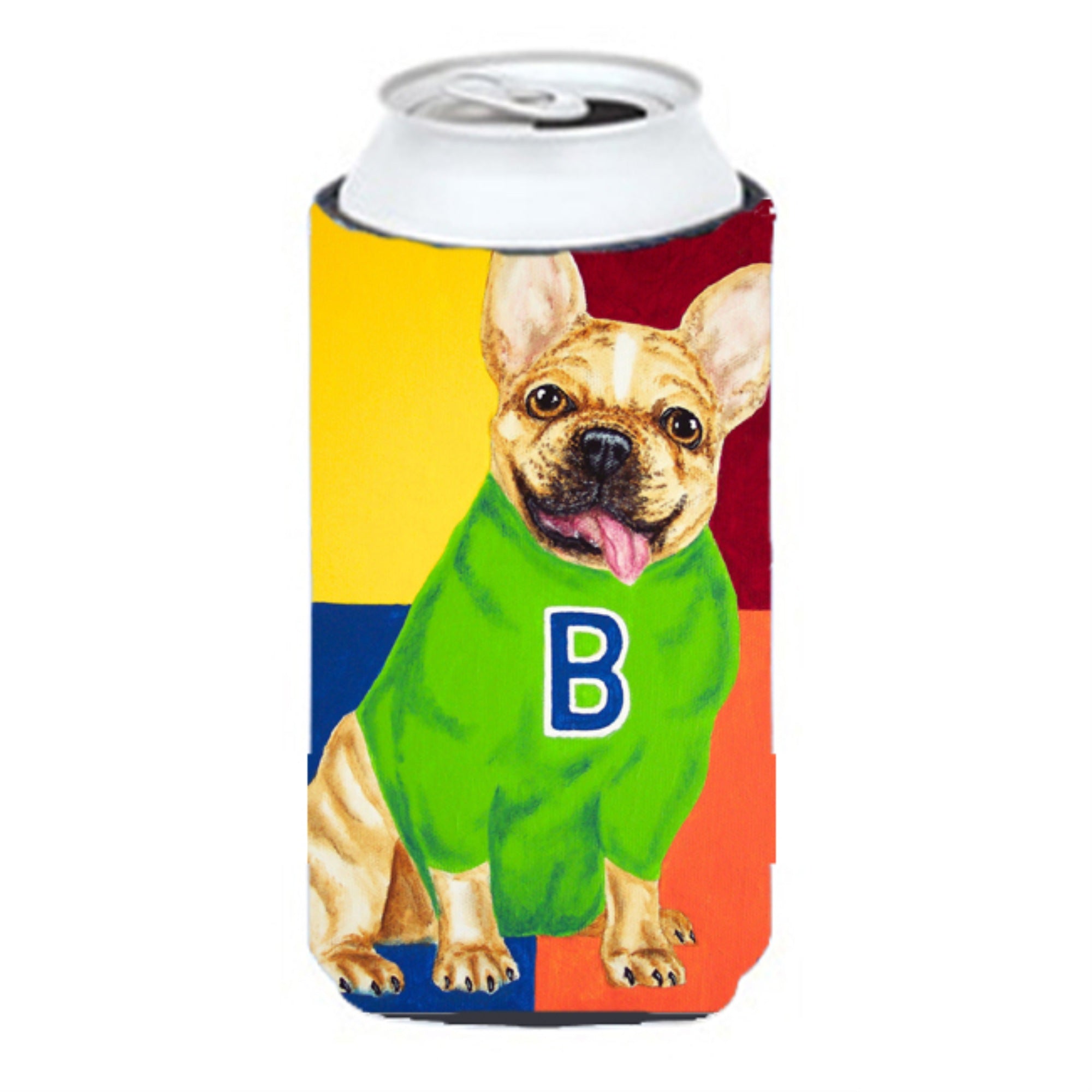 'Caroline'S Treasures French Bulldog Go Team Tall Boy Koozie Hugger, Multicolor''