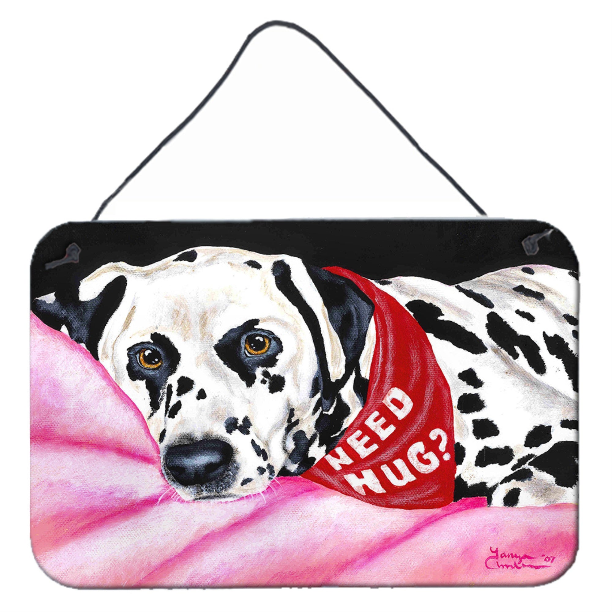 'Caroline'S Treasures Need A Hug Dalmatian Wall Or Door Hanging Prints Amb1148Ds812, 8''''H X 12''''W, Multicolor''