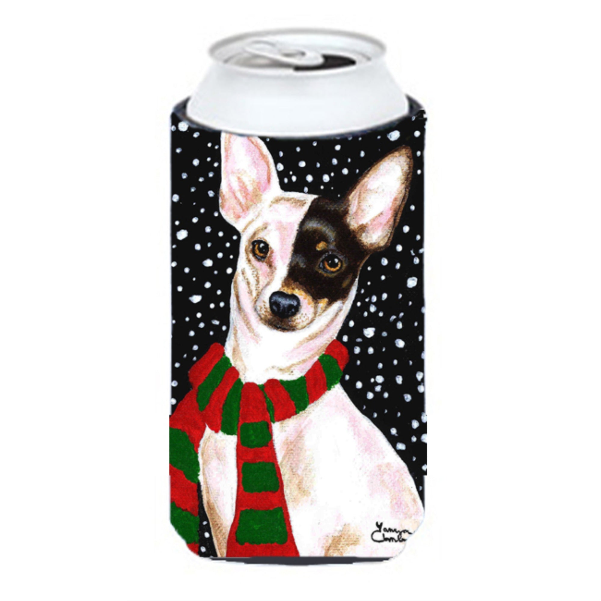 'Caroline'S Treasures Snowy Chihuahua Tall Boy Koozie Hugger, Multicolor''