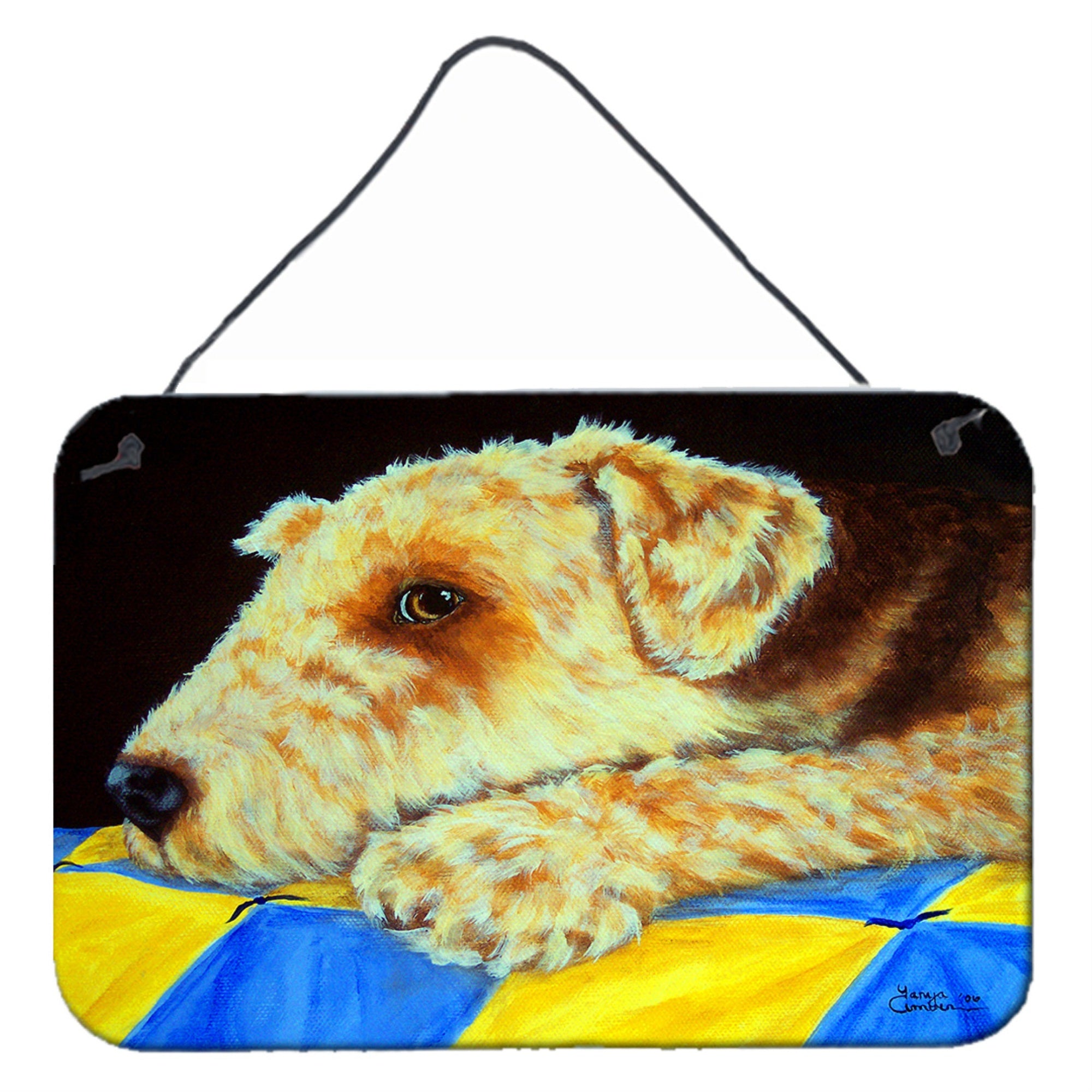 'Caroline'S Treasures Airedale Terrier Momma'S Quilt Wall Or Door Hanging Prints Amb1174Ds812, 8''''H X 12''''W, Multicolor''