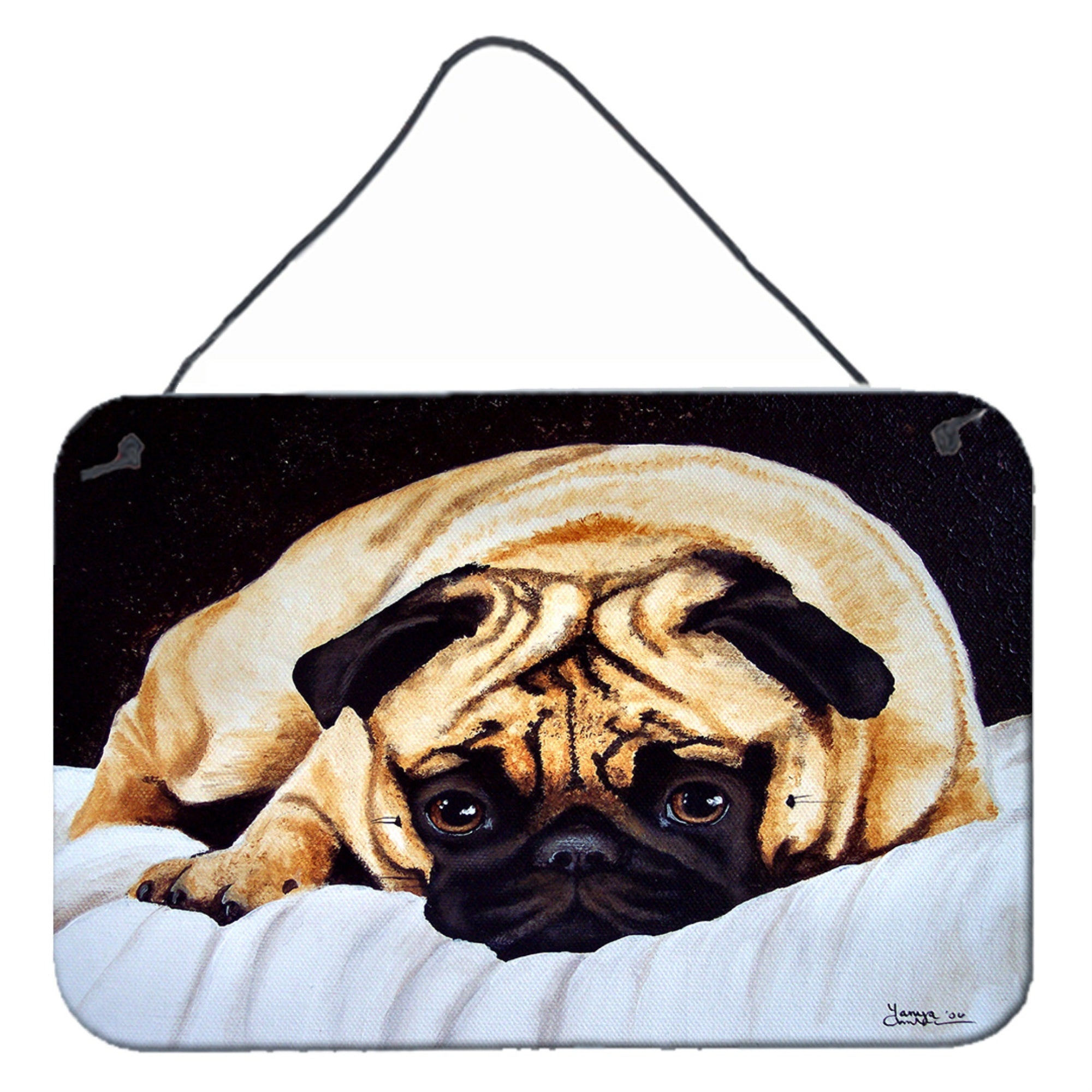 'Caroline'S Treasures Fred The Pug Wall Or Door Hanging Prints Amb1194Ds812, 8''''H X 12''''W, Multicolor''