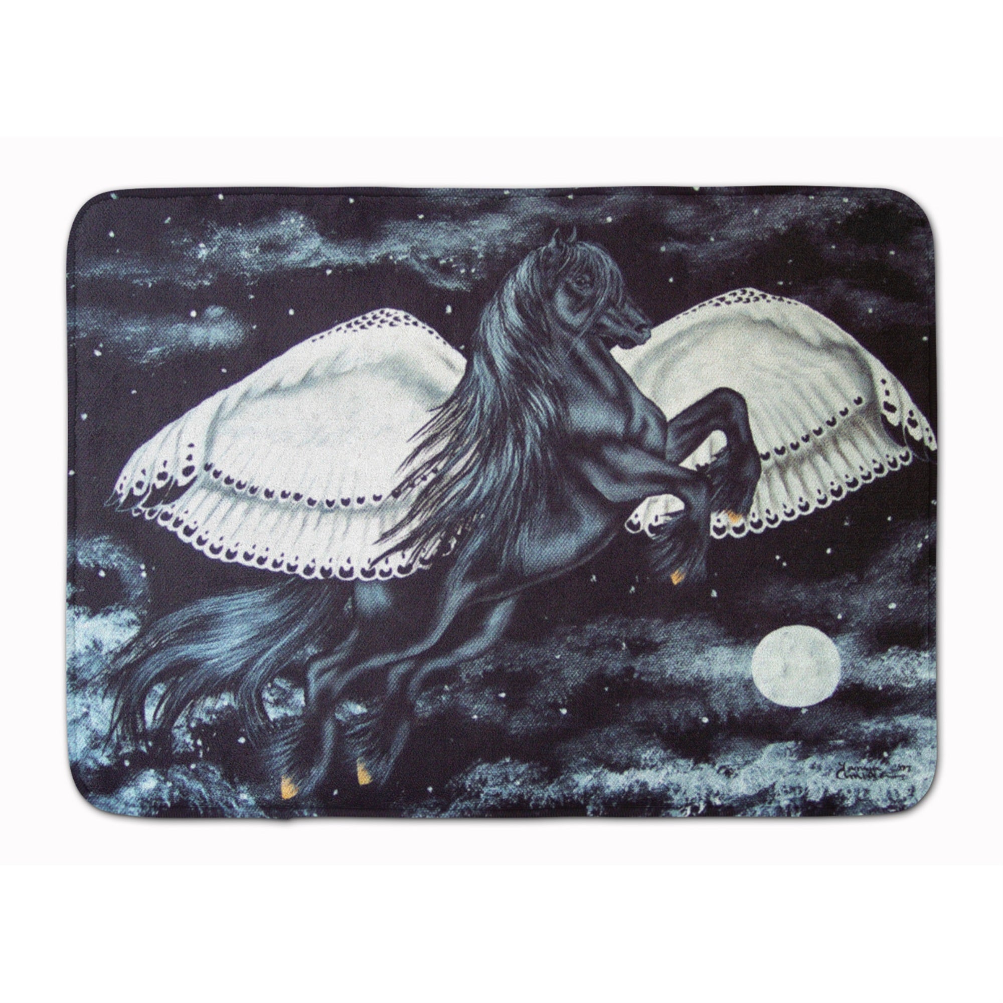 'Caroline'S Treasures Black Flying Horse Floor Mat, 19'''' X 27'''', Multicolor''