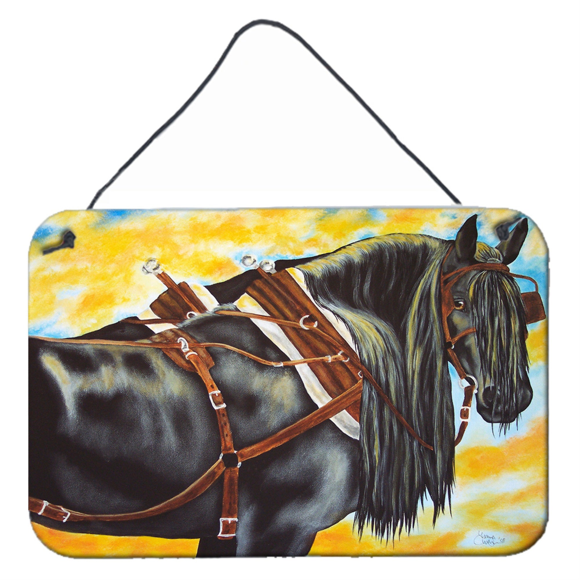 'Caroline'S Treasures Day'S End Horse Wall Or Door Hanging Prints Amb1238Ds812, 8''''H X 12''''W, Multicolor''