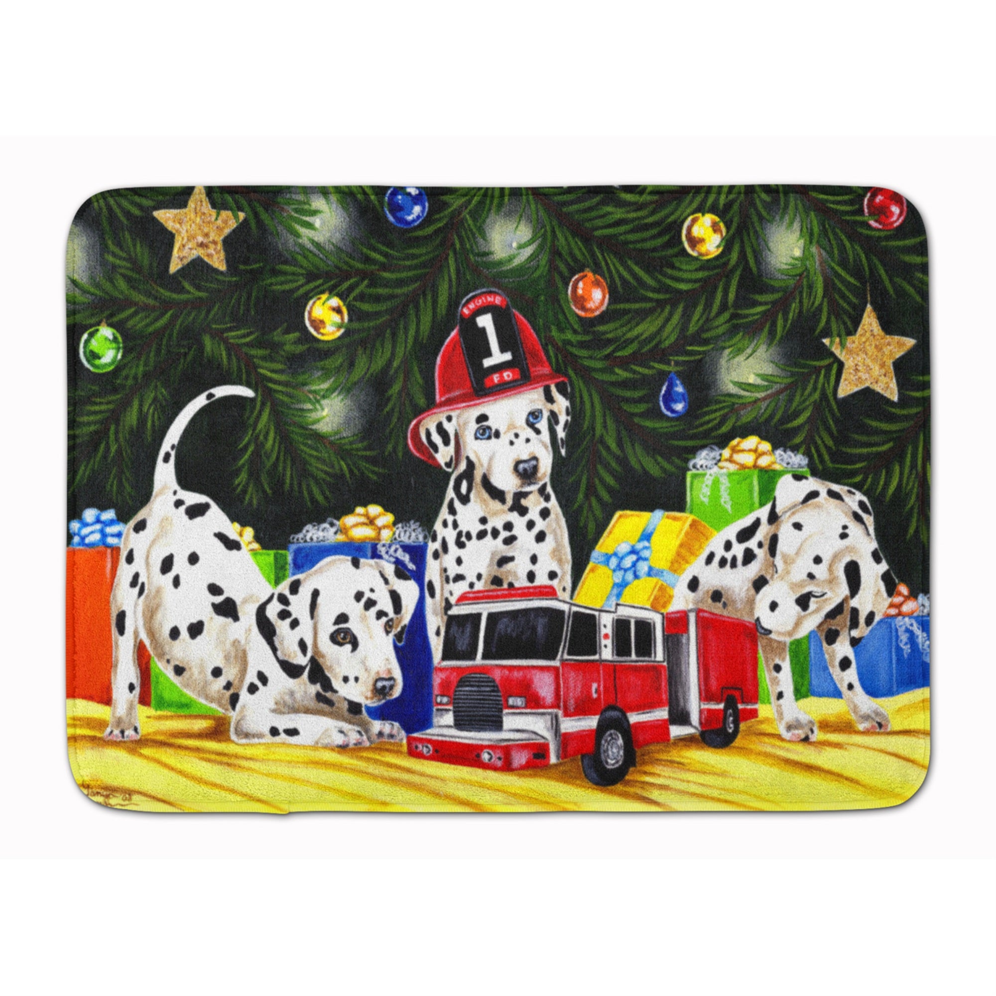 'Caroline'S Treasures Christmas Favorite Gift Dalmatian Floor Mat, 19'''' X 27'''', Multicolor''