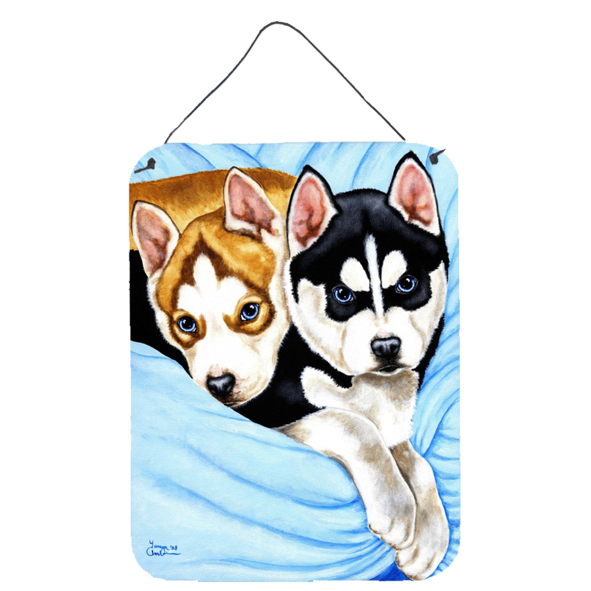 'Caroline'S Treasures Snow Angels Siberian Husky Wall Or Door Hanging Prints Amb1327Ds1216, 16Hx12W, Multicolor''