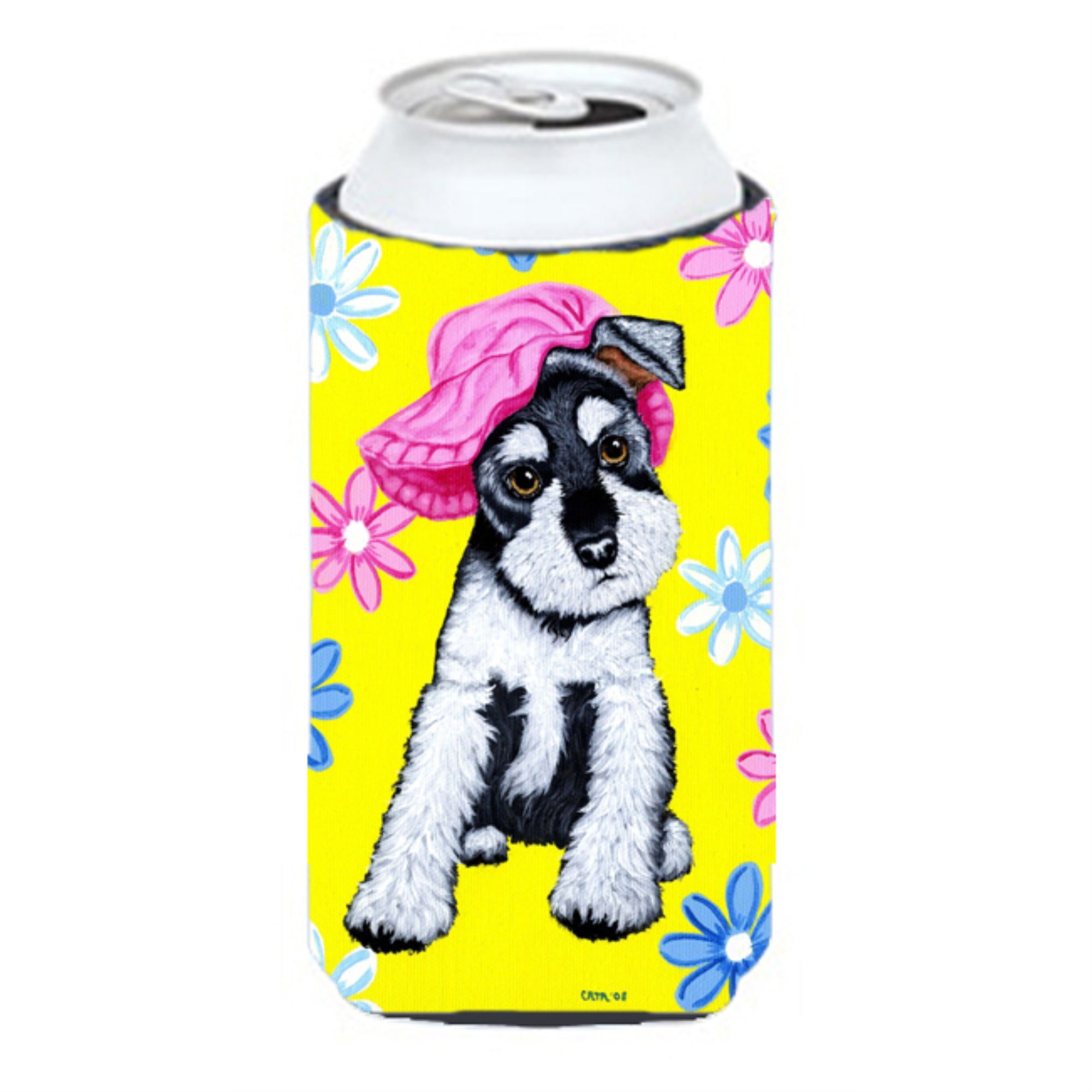 'Caroline'S Treasures Spring Cutie Schnauzer Tall Boy Koozie Hugger, Multicolor''