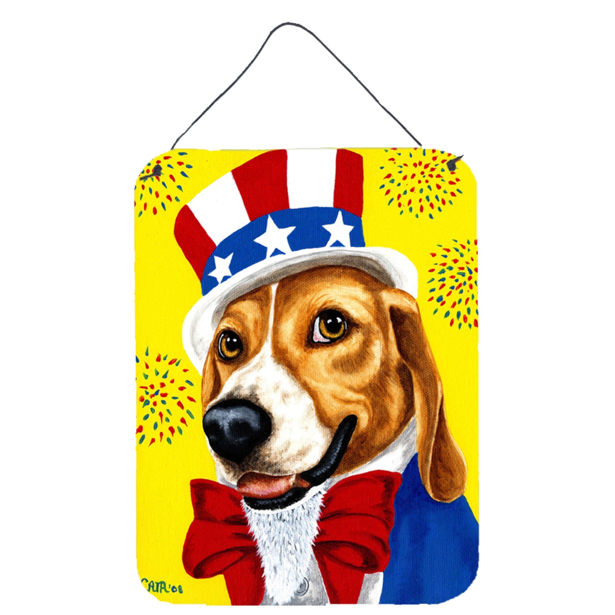 'Caroline'S Treasures Unble Sam'S Usa Beagle Wall Or Door Hanging Prints Amb1337Ds1216, 16Hx12W, Multicolor''