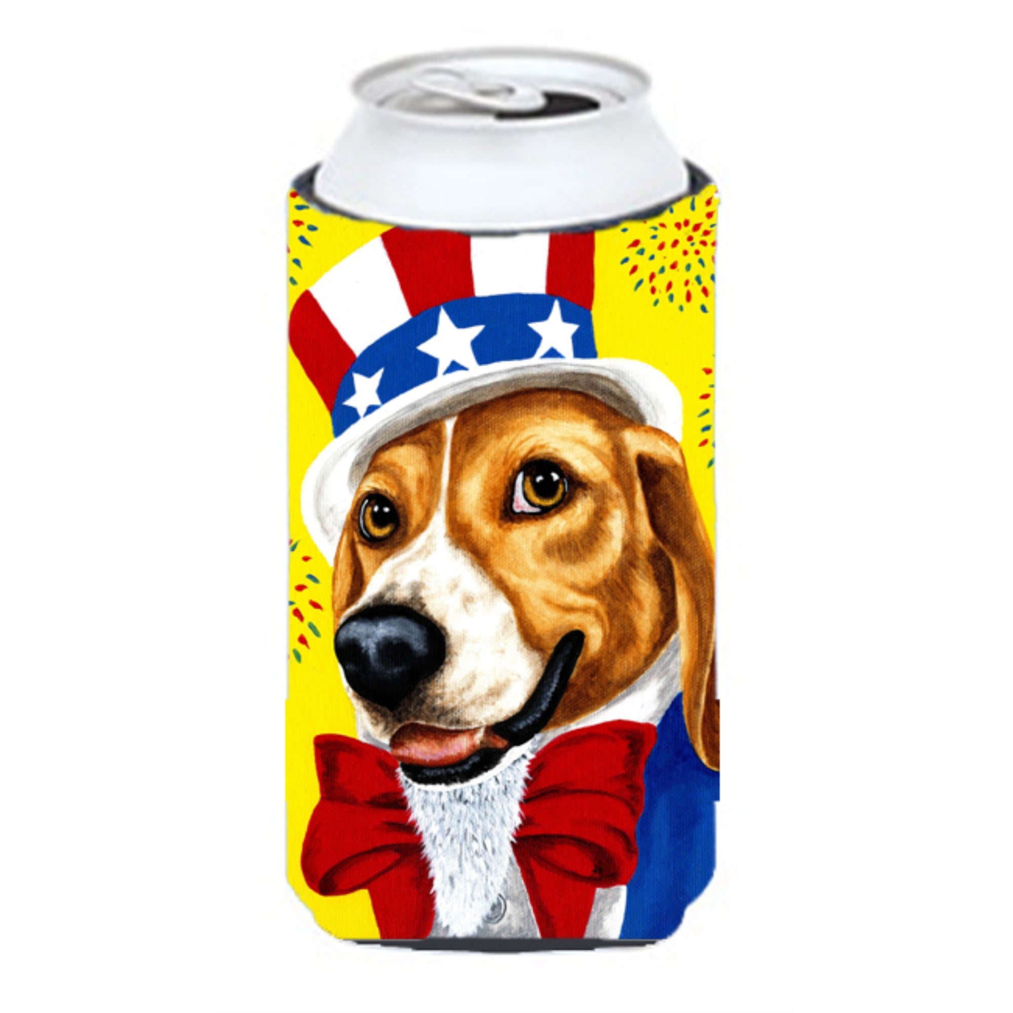 'Caroline'S Treasures Unble Sam'S Usa Beagle Tall Boy Koozie Hugger, Multicolor''