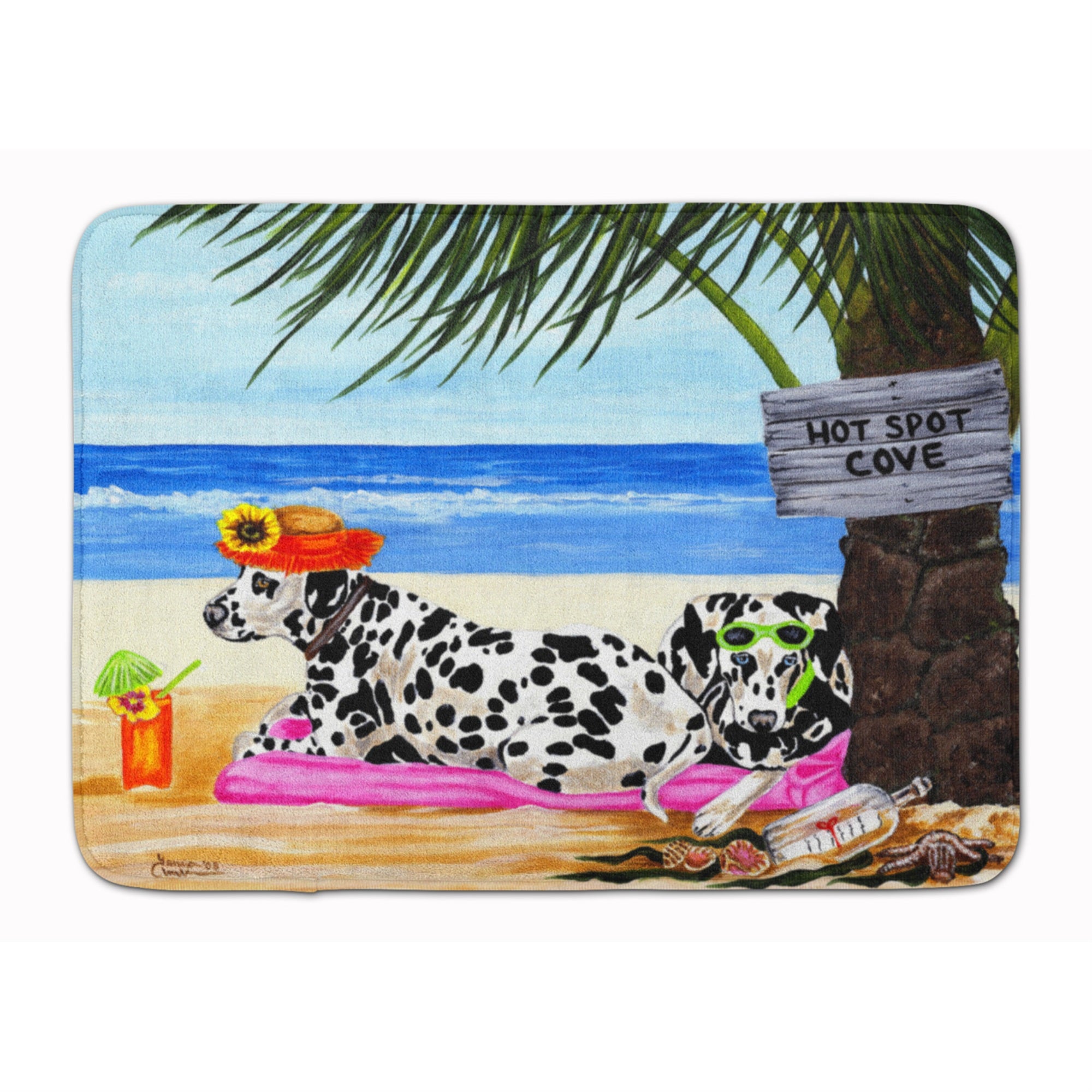 'Caroline'S Treasures Hot Spot Cove Beach Dalmatian Floor Mat, 19'''' X 27'''', Multicolor''