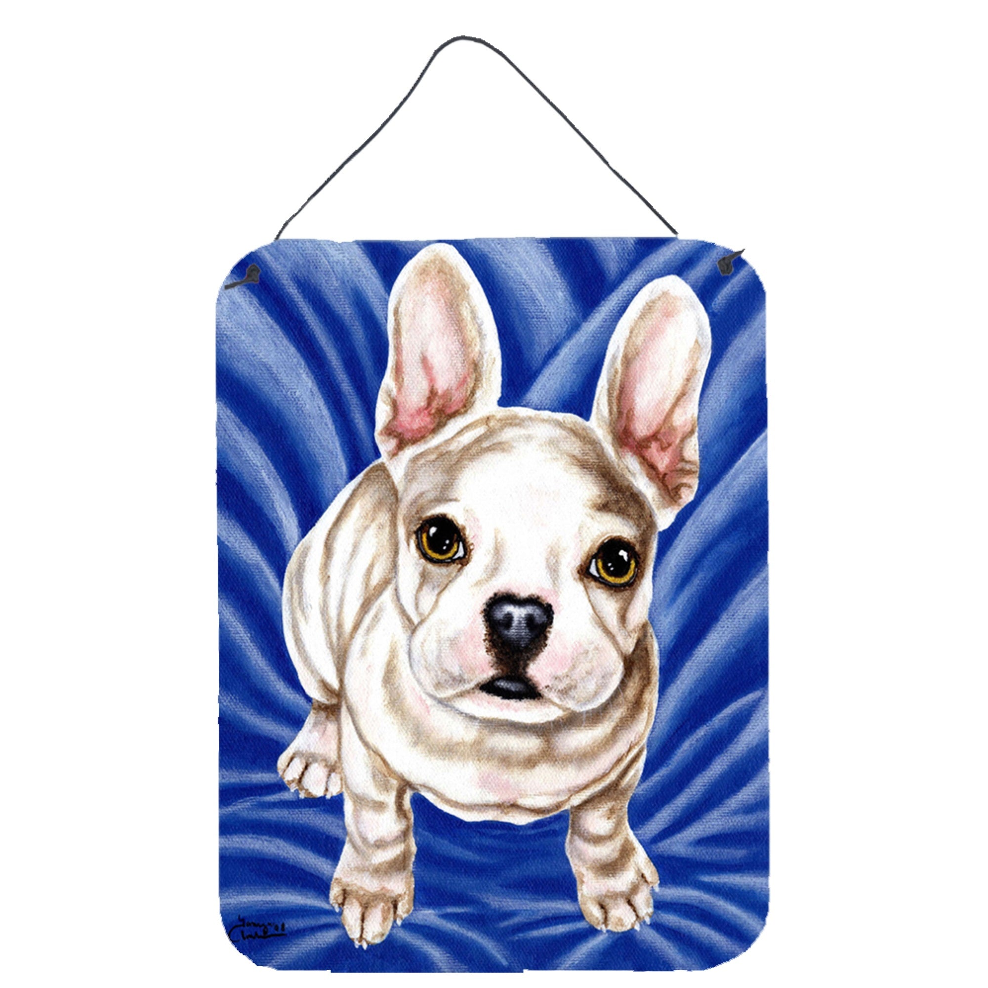 'Caroline'S Treasures Diamond In Blue French Bulldog Wall Or Door Hanging Prints Amb1351Ds1216, 16''''H X 12''''W, Multicolor''