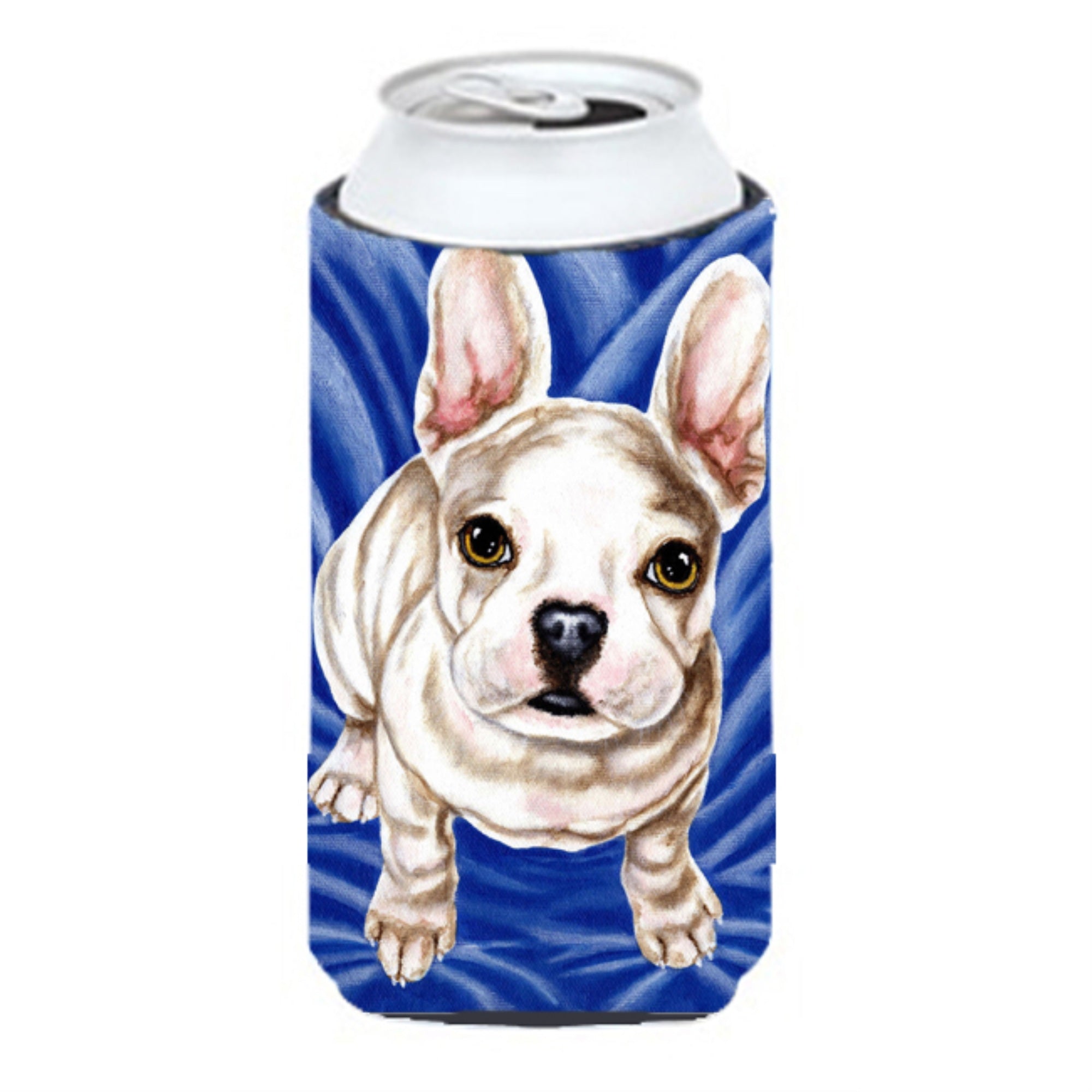 'Caroline'S Treasures Diamond In Blue French Bulldog Tall Boy Koozie Hugger, Multicolor''