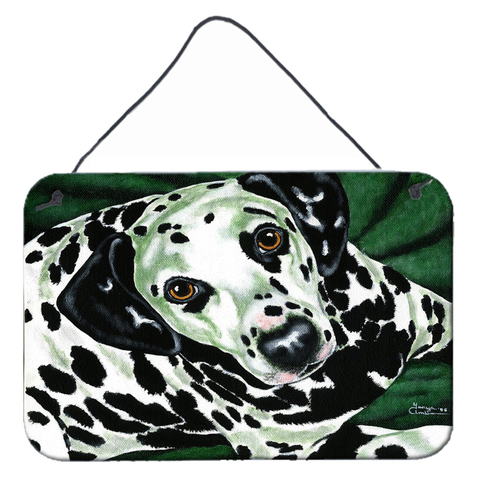 'Caroline'S Treasures Emerald Beauty Dalmatian Wall Or Door Hanging Prints Amb1359Ds812, 8''''H X 12''''W, Multicolor''