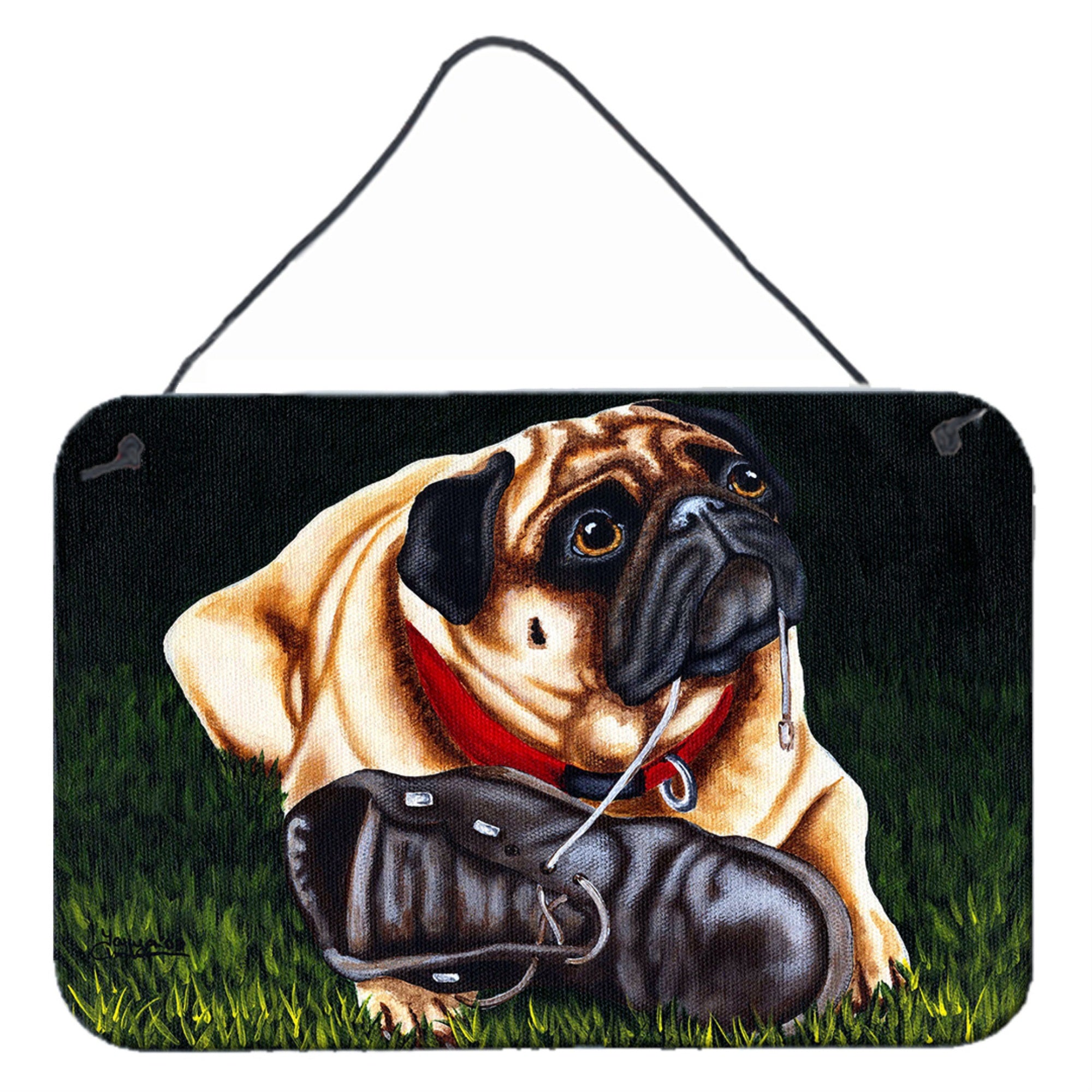 'Caroline'S Treasures Cluster Buster The Pug Wall Or Door Hanging Prints Amb1382Ds812, 8''''H X 12''''W, Multicolor''
