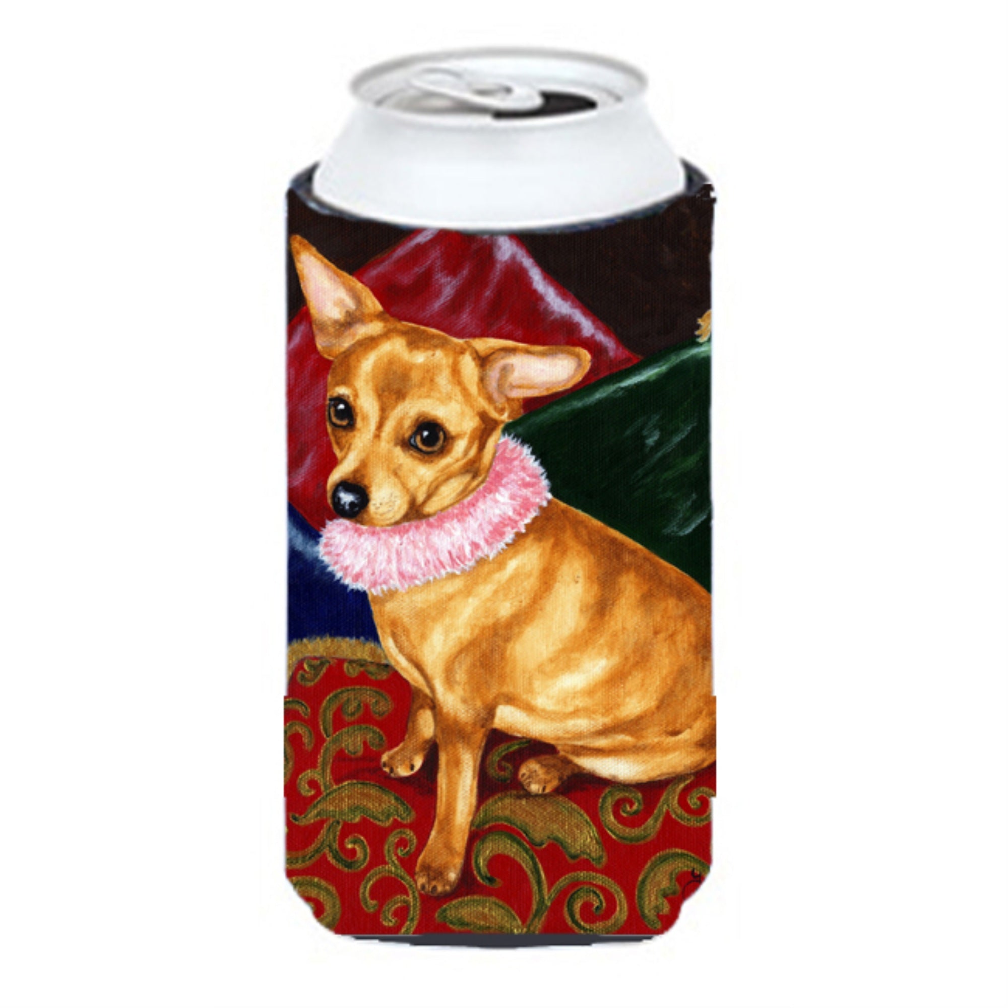 'Caroline'S Treasures Pillow Princess Chihuahua Tall Boy Koozie Hugger, Multicolor''