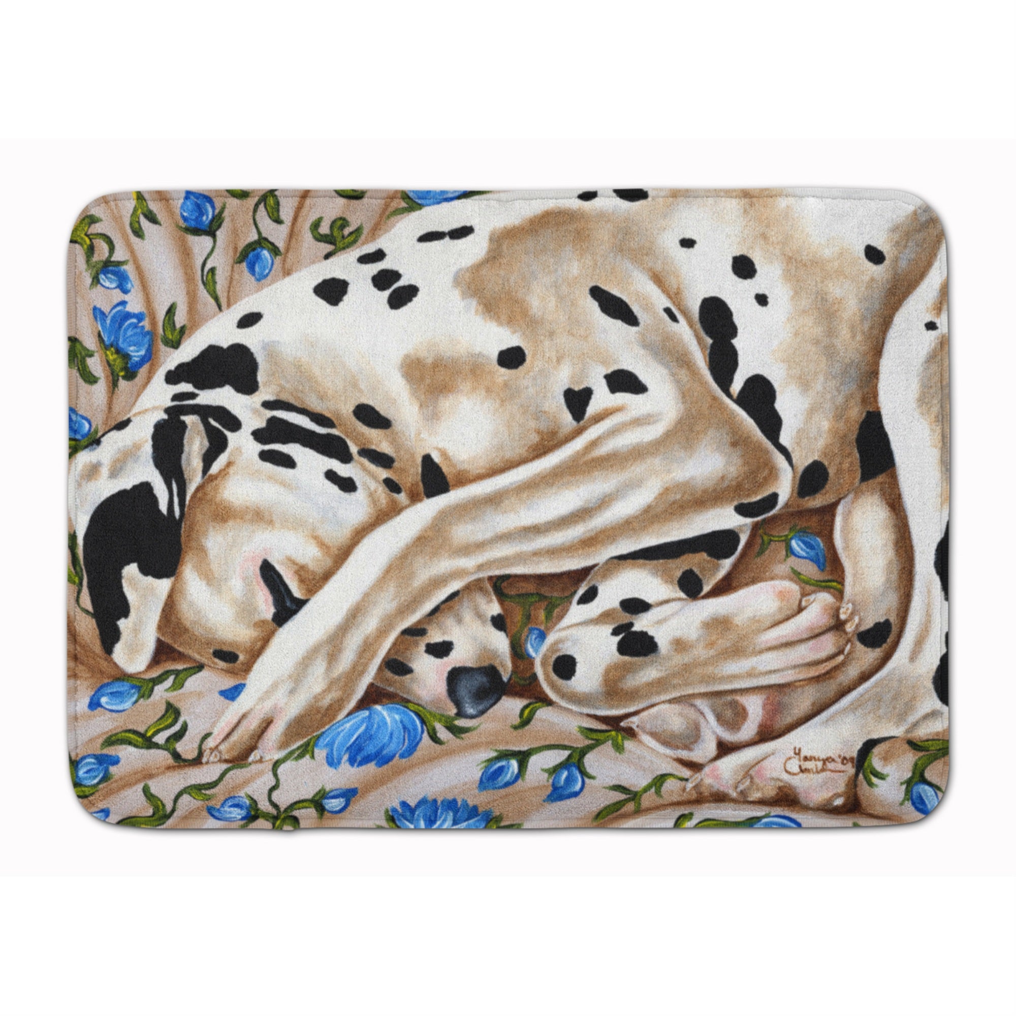 'Caroline'S Treasures Bed Of Roses Dalmatian Floor Mat, 19'''' X 27'''', Multicolor''