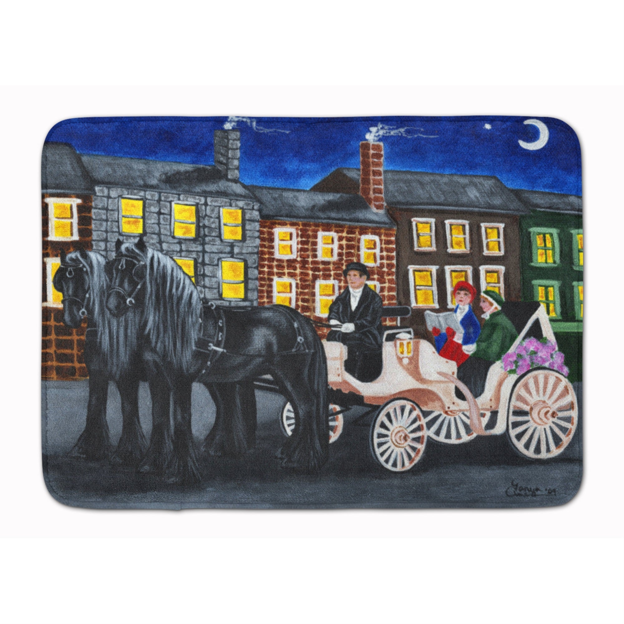 'Caroline'S Treasures City Carriage Ride Horse Floor Mat, 19'''' X 27'''', Multicolor''