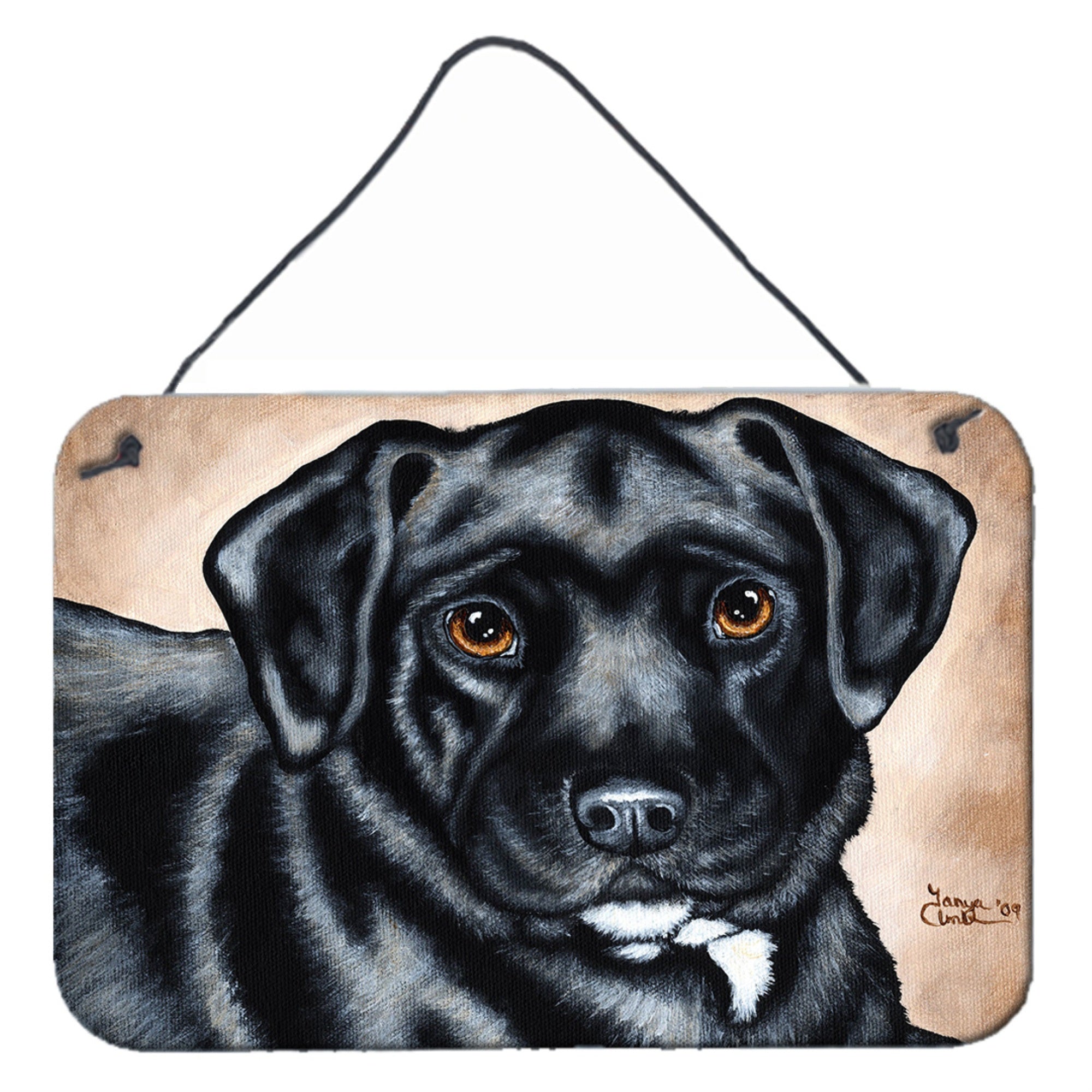 'Caroline'S Treasures Black Bart The Labrador Wall Or Door Hanging Prints Amb1415Ds812, 8''''H X 12''''W, Multicolor''