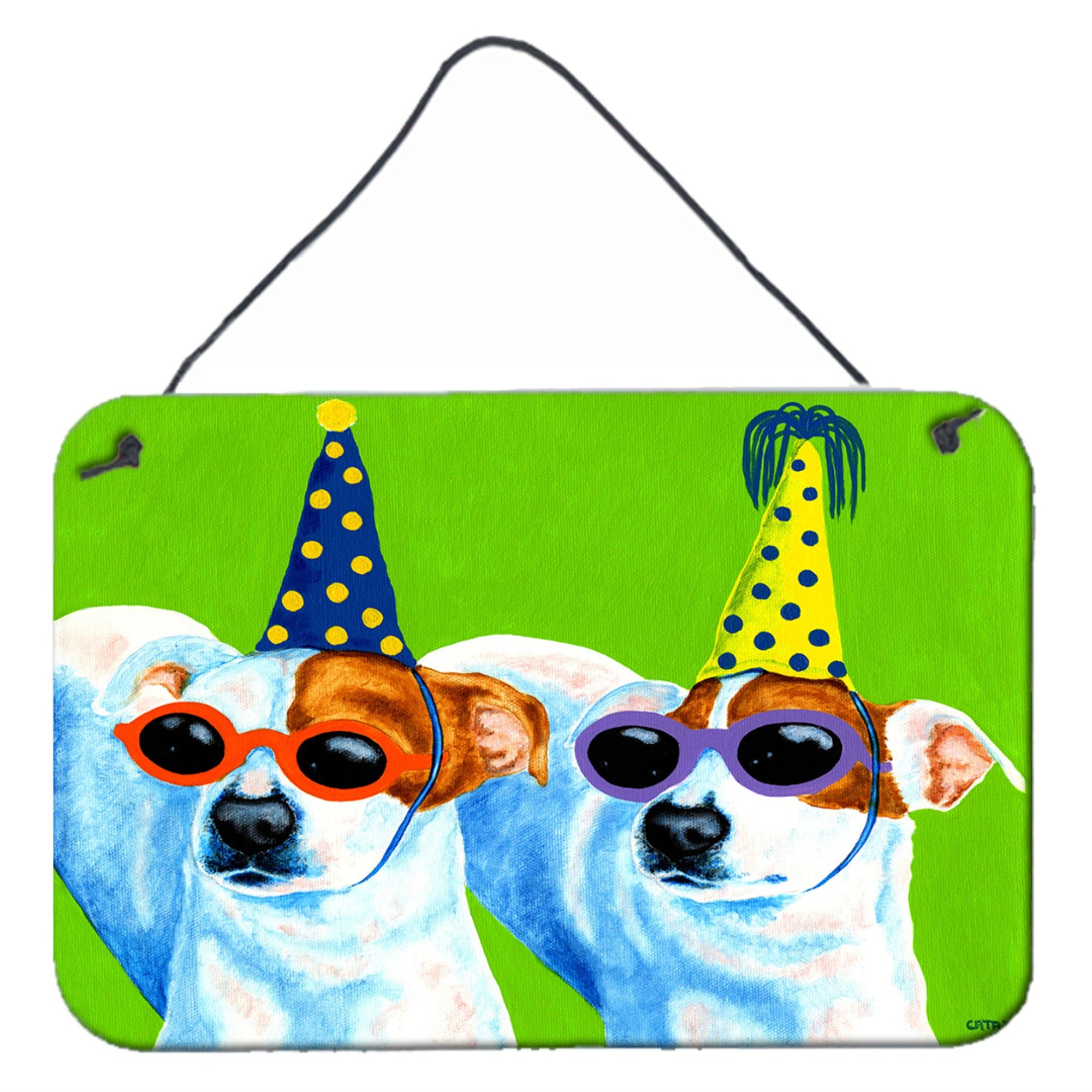 'Caroline'S Treasures Party Animals Jack Russell Terriers Wall Or Door Hanging Prints Amb1441Ds812, 8''''H X 12''''W, Multicolo