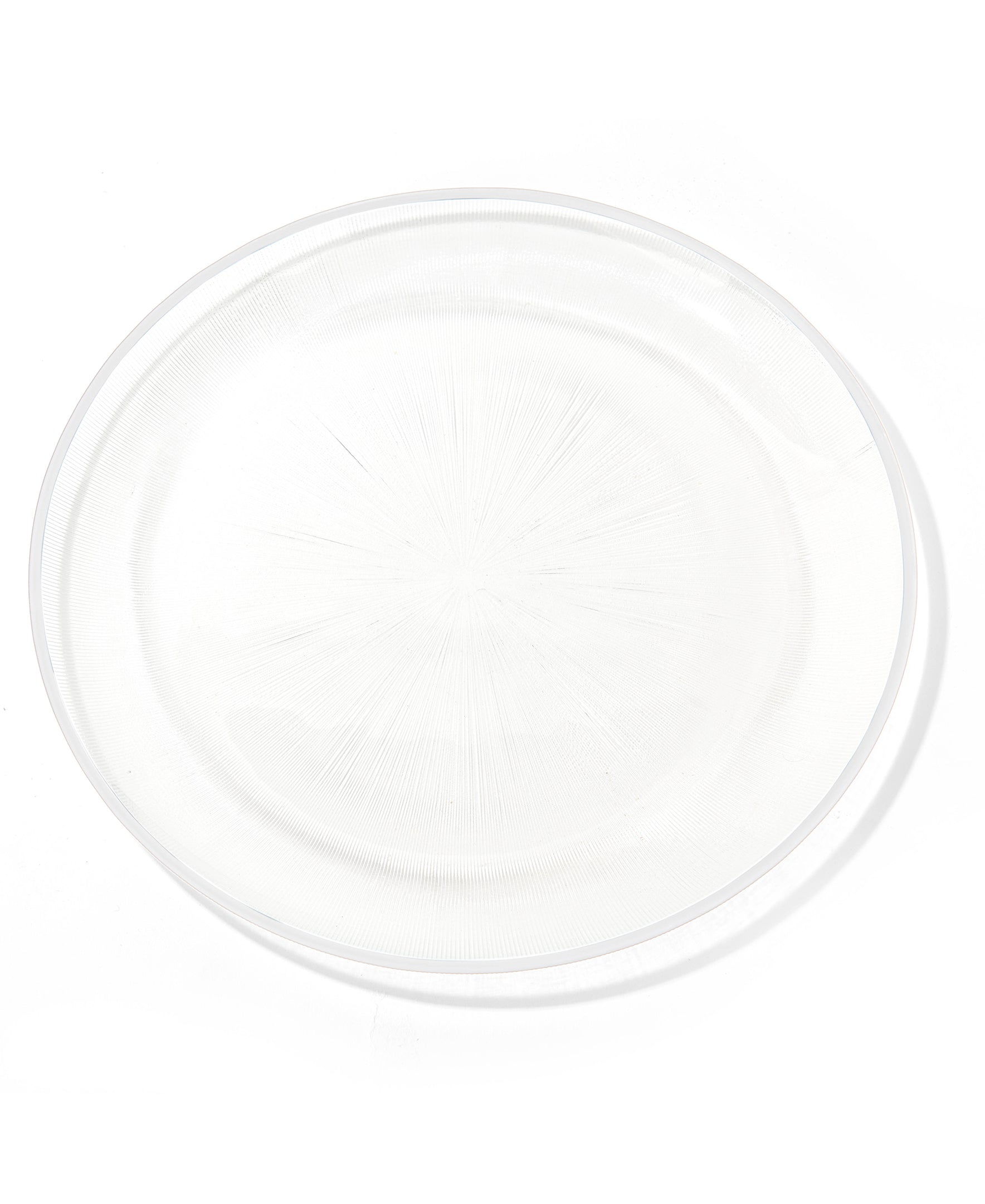 Elite Glass Charger Plates with White Rim 6-Piece Set 13"D
