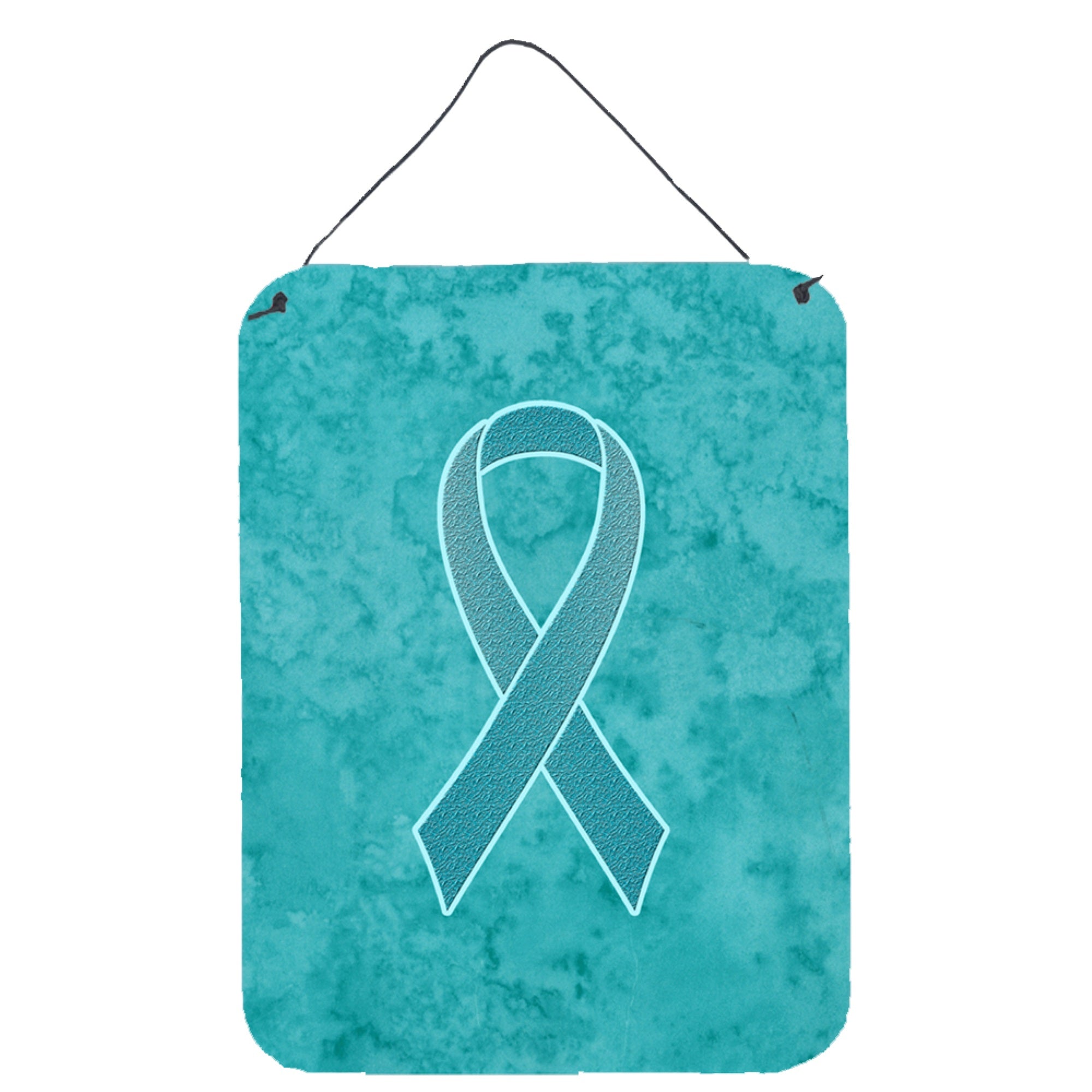 'Caroline'S Treasures Teal Ribbon For Ovarian Cancer Awareness Wall Or Door Hanging Prints, 16'''' X 12''''''