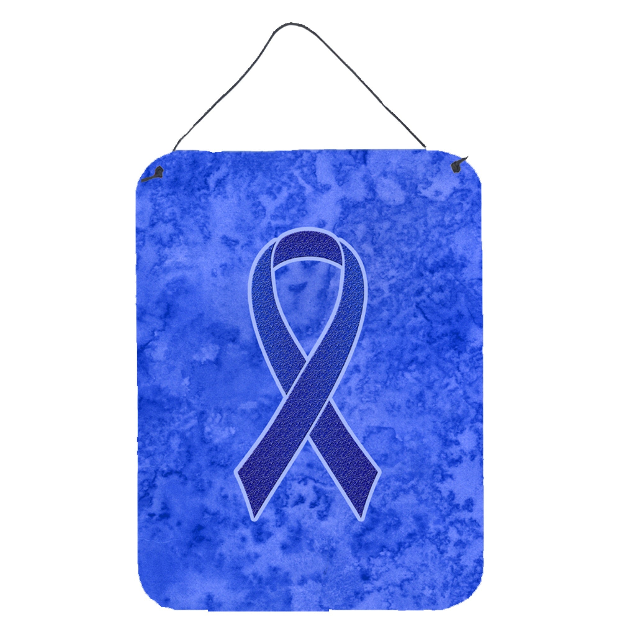 'Caroline'S Treasures Dark Blue Ribbon For Colon Cancer Awareness Wall Or Door Hanging Prints, 16'''' X 12''''''